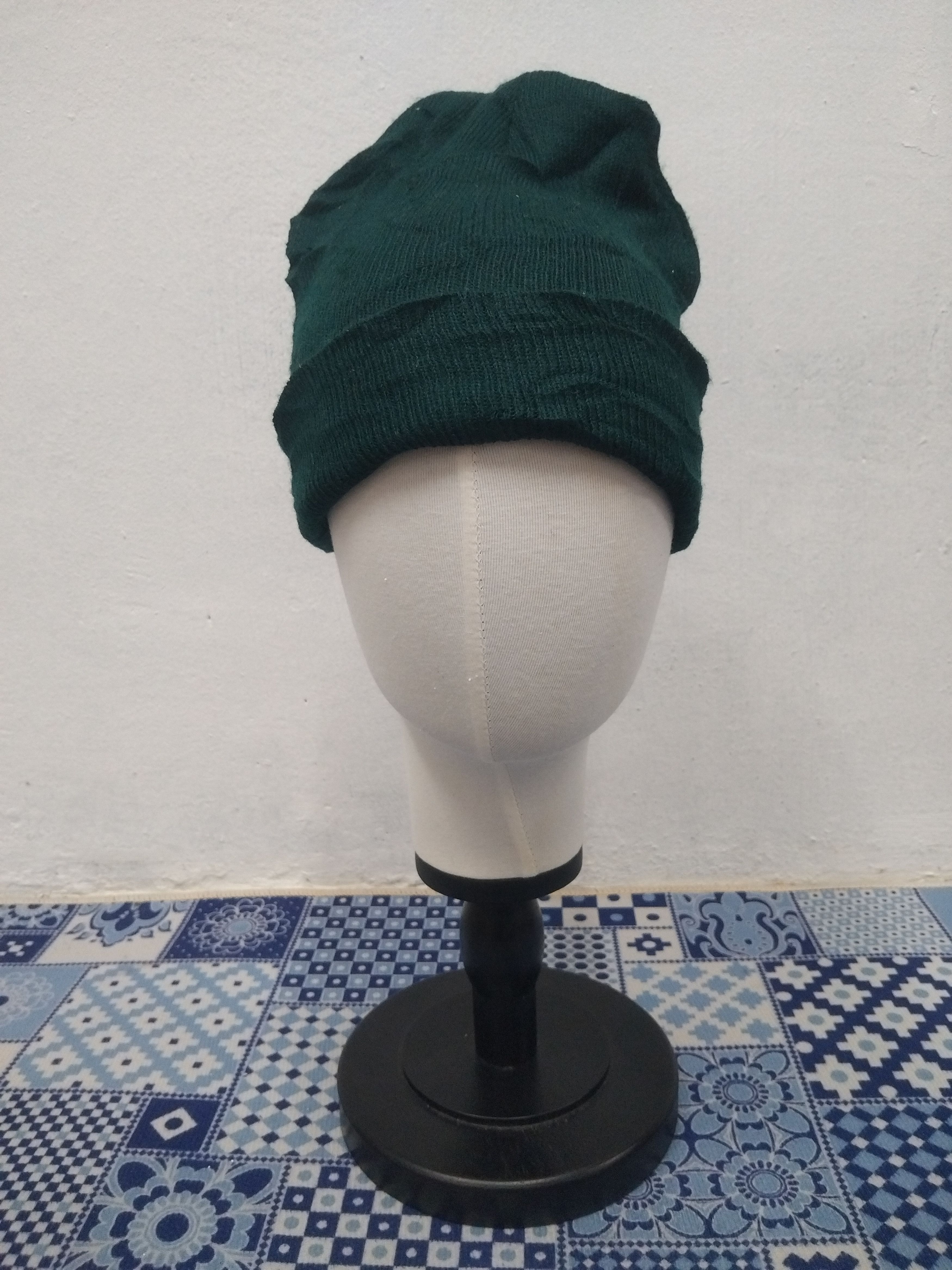 Japanese Brand 💥Unbranded green colour beanie Size ONE SIZE - 1 Thumbnail