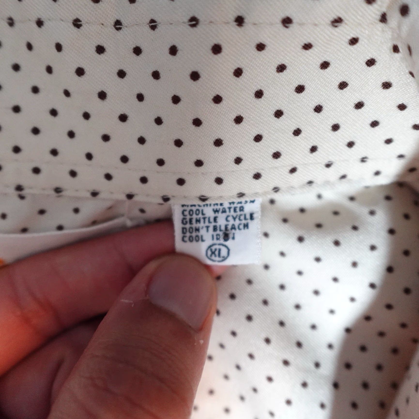 Vintage VINTAGE Barons Polka Dot Button Pocket Shirt Mens XL Lightweight Beige 70s Size US XL / EU 56 / 4 - 5 Thumbnail