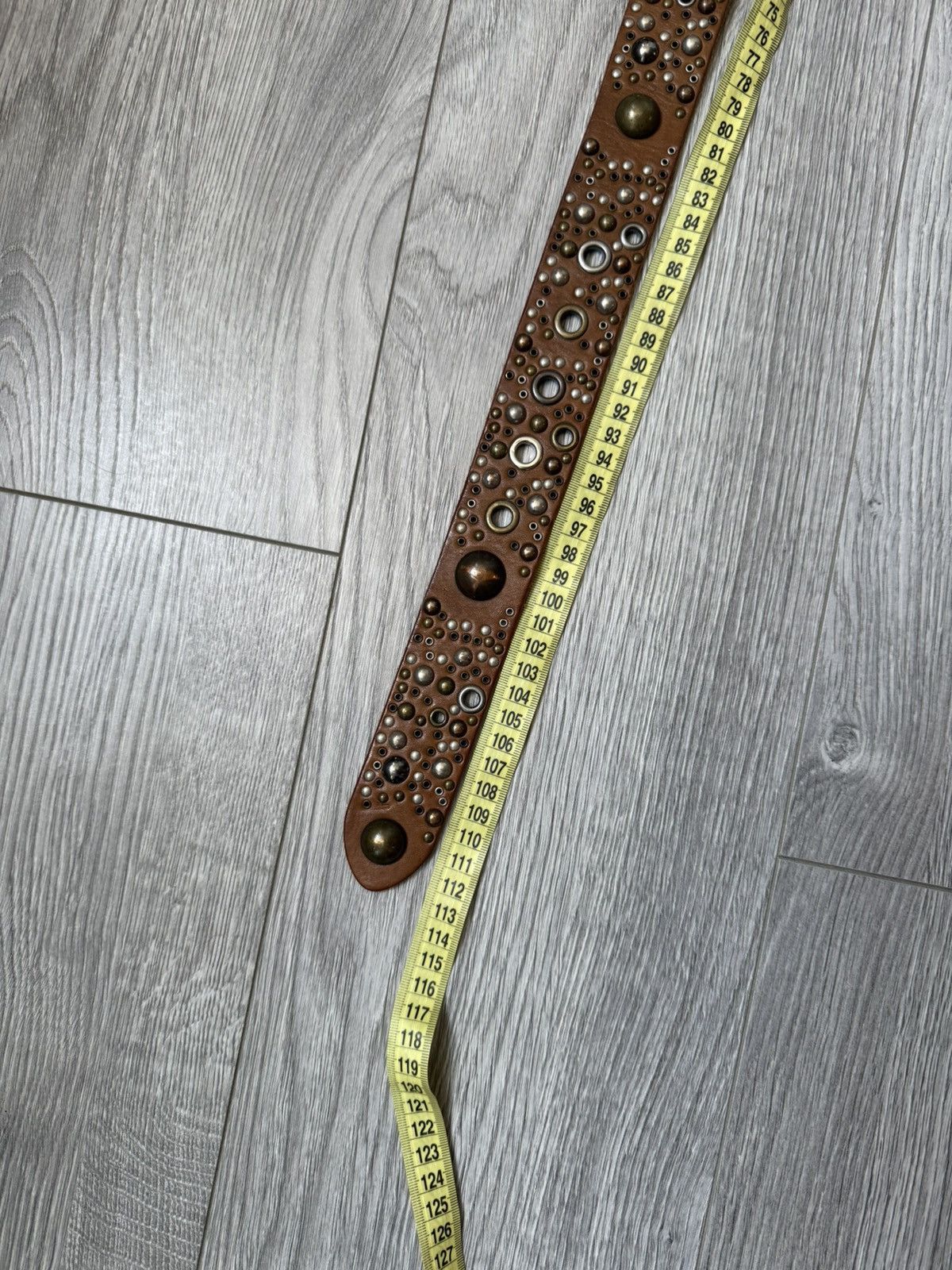 Replay Replay Brown Leather Belt Studs Rivets Western Vintage Style Size ONE SIZE - 11 Thumbnail