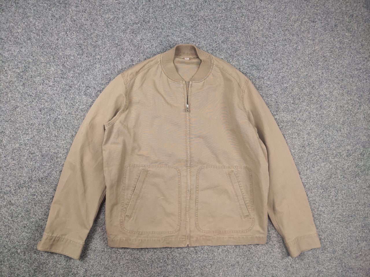 Japanese Brand Vintage Uniqlo Japan Minimalism Canvas Zip Bomber Jacket Size US L / EU 52-54 / 3 - 2 Thumbnail