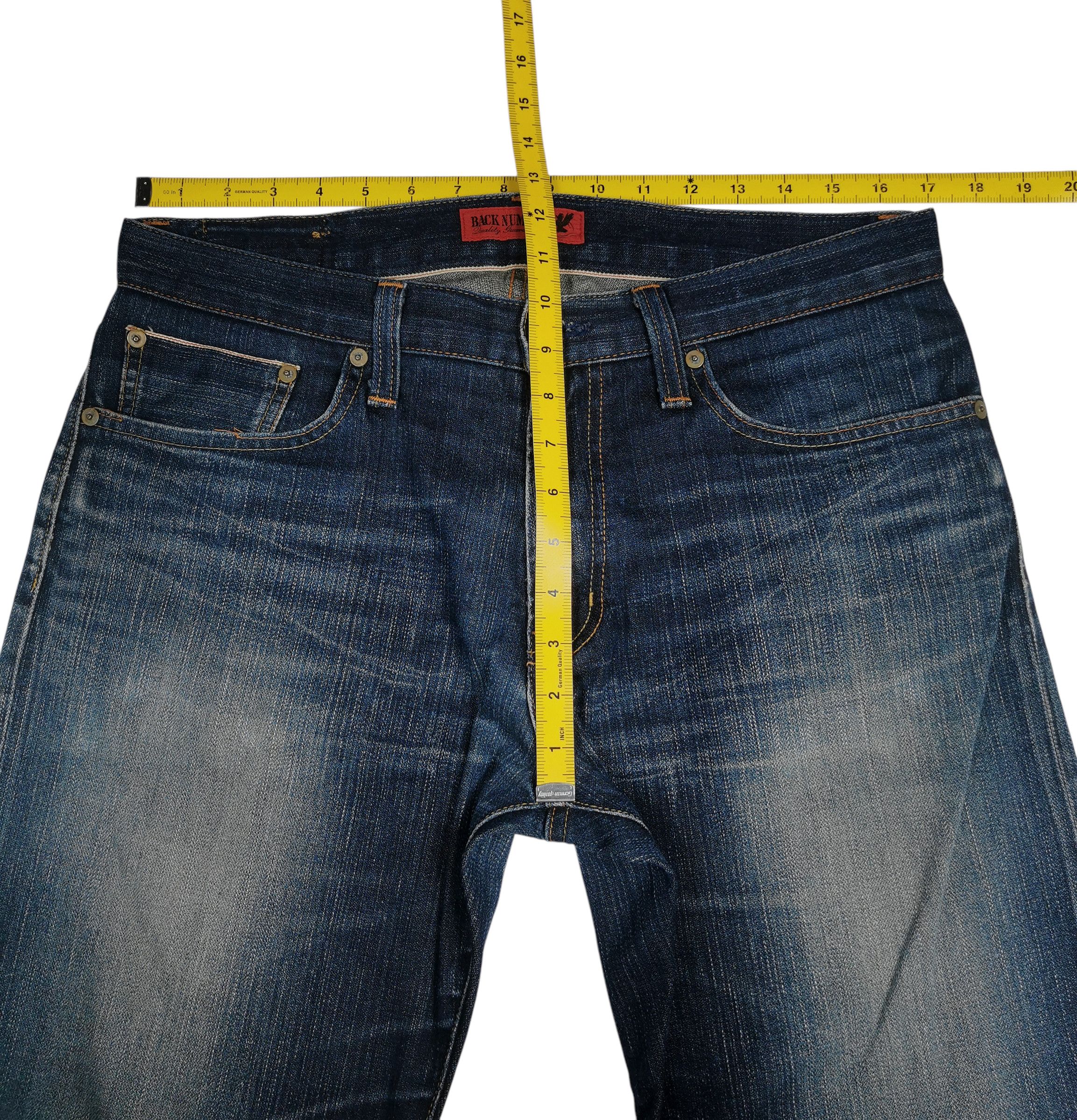 Japanese Brand × Jean × Self Edge Back Number Selvedge Jeans Size US 34 / EU 50 - 12 Thumbnail