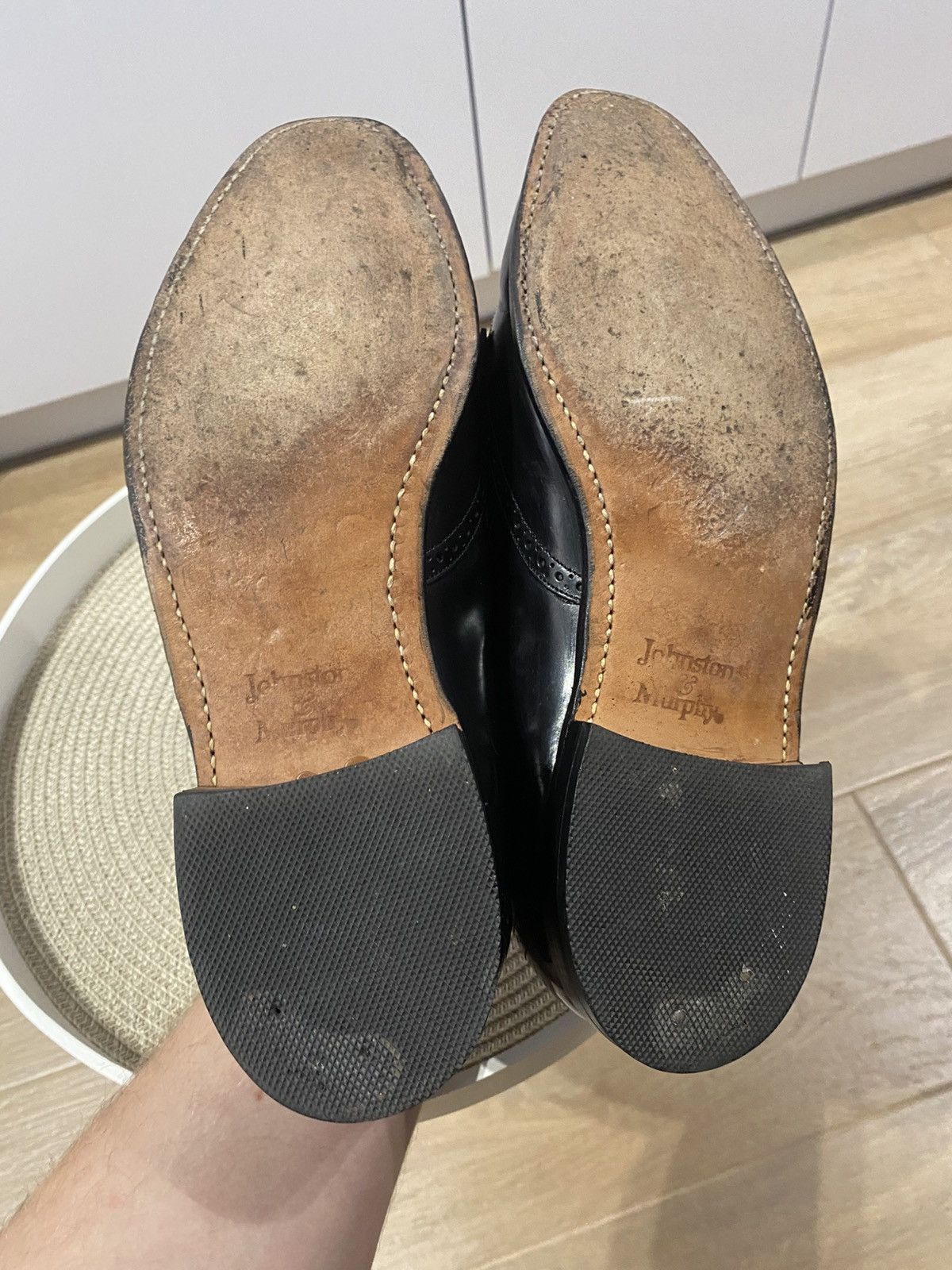 Johnston & Murphy Johnston & Murphy Optima Kiltie Tassel Wingtip Black Loafers Size US 9.5 / EU 42-43 - 14 Thumbnail