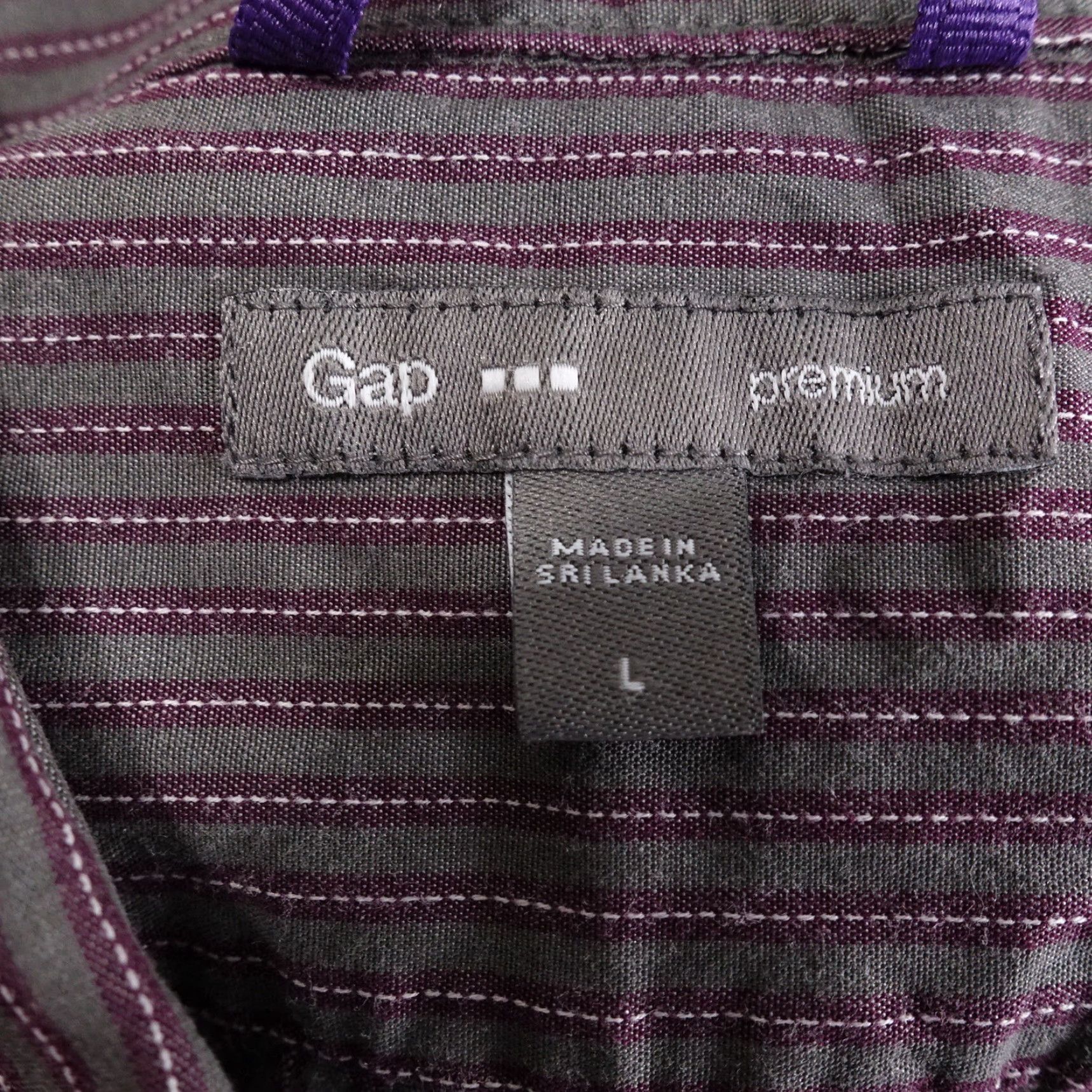 Gap Vintage GAP Men's Large Cotton Long Sleeve Striped Button-Up Shirt for Business Casual and Formal Wear Size US L / EU 52-54 / 3 - 7 Thumbnail