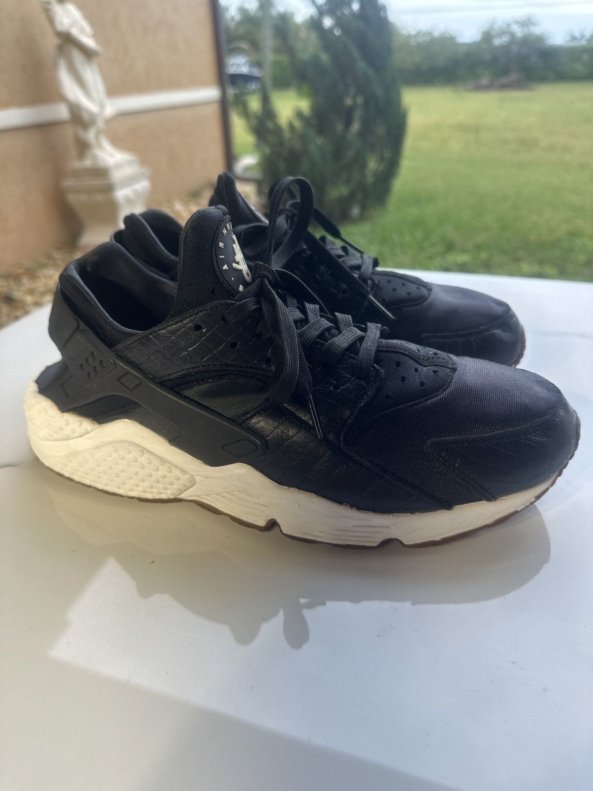 Nike Air Huarache Run Premium 'Black Snakeskin' Size US 11 / IT 41 - 4 Thumbnail