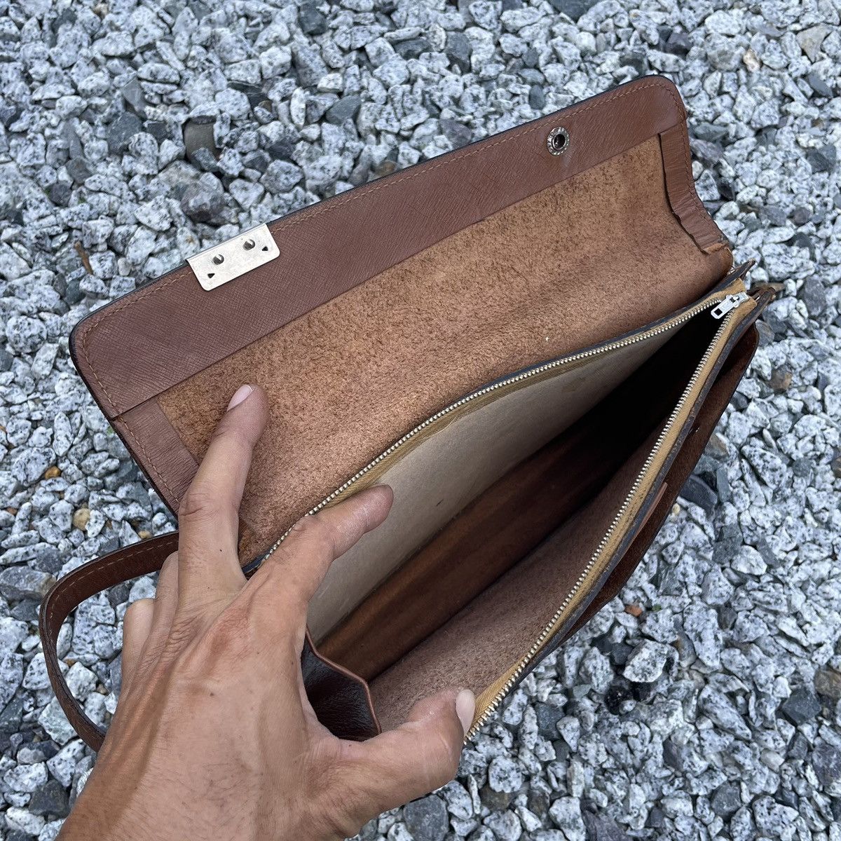 Vintage Vintage Full Leather Clutch Size ONE SIZE - 9 Thumbnail
