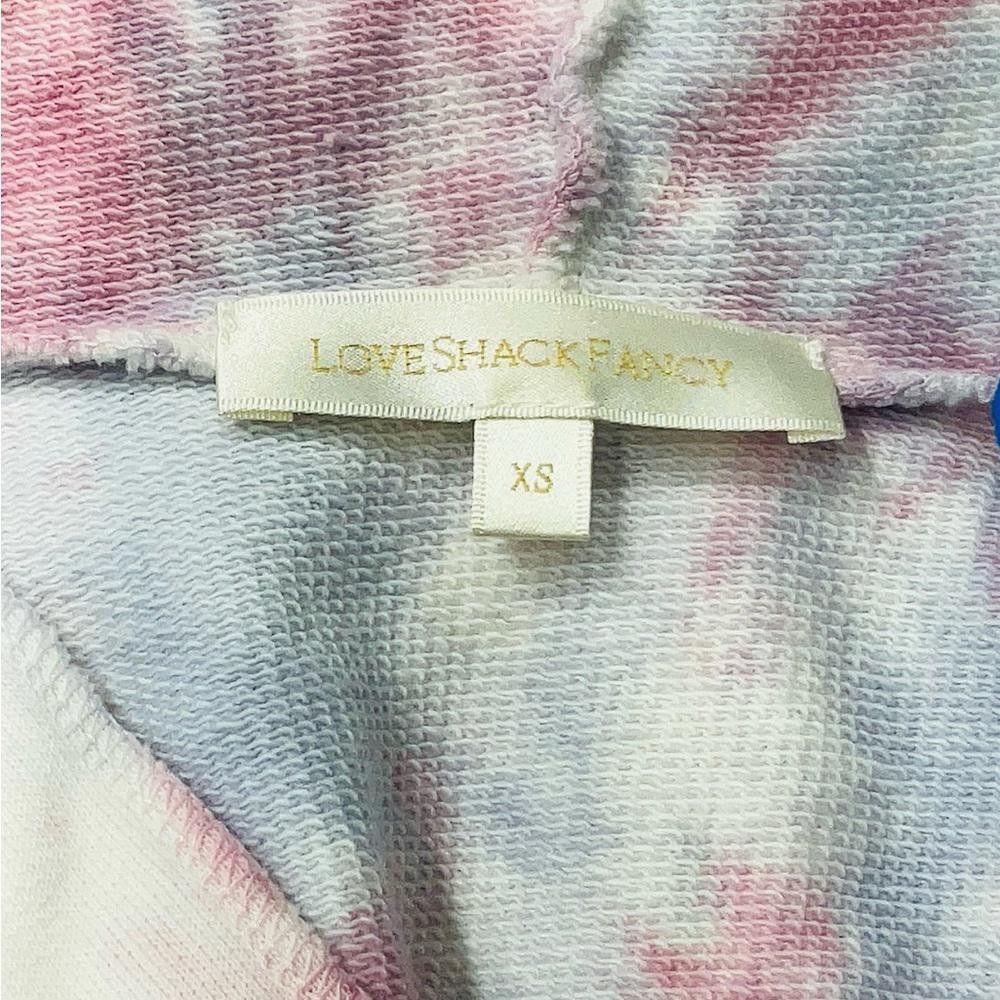 Designer Size Xs tie dye pull over LoveShackFancy cropped hoodie Size XS / US 0-2 / IT 36-38 - 3 Thumbnail