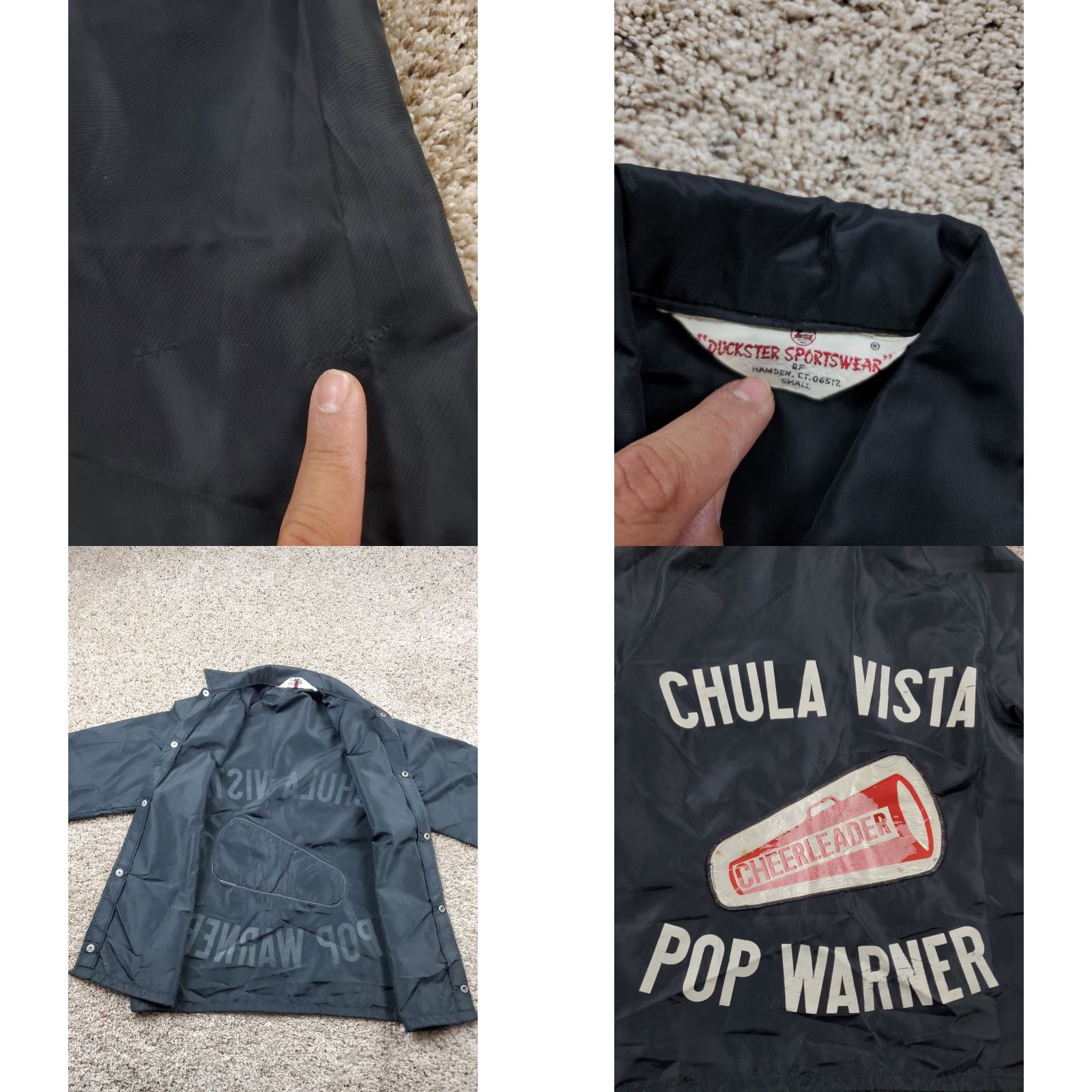 Vintage VINTAGE Duckster Sportswear Jacket Small Womens Nylon Black 1960s Casual Decade 60s USA Chula Vista Sportswear/Beach Girls Womens No extra words Size S / US 4 / IT 40 - 8 Thumbnail