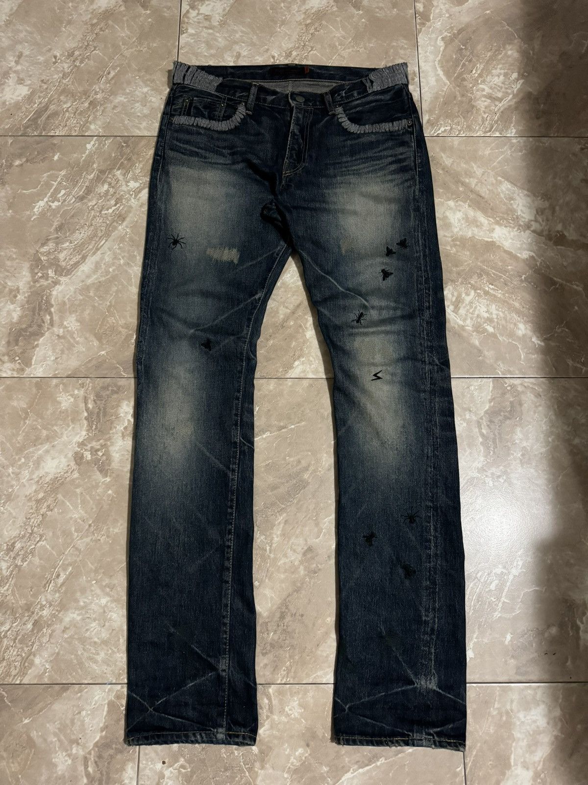 Undercover Undercover AW06 “Guru Guru” Bug Denim Size US 31 - 1 Thumbnail