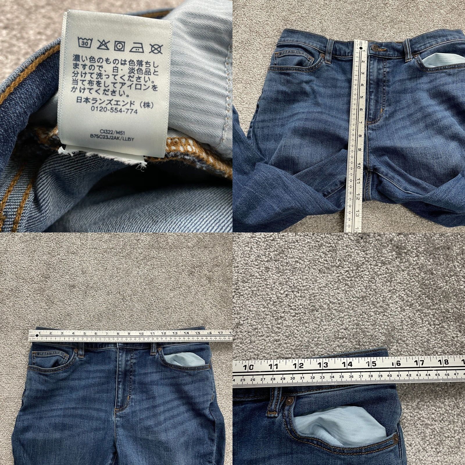 Lands' End Lands' End Denim Jeans Womens 10 Blue Straight Leg High Rise 31x25 Jeans Womens Regular 5-Pocket Design Size 32" / US 10 / IT 46 - 8 Thumbnail