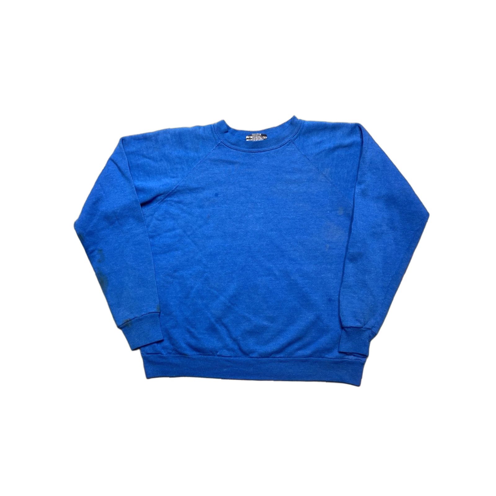 Tultex VINTAGE 80s Tultex USA Raglan Blue Crewneck Sweatshirt XL Size US XL / EU 56 / 4 - 1 Thumbnail