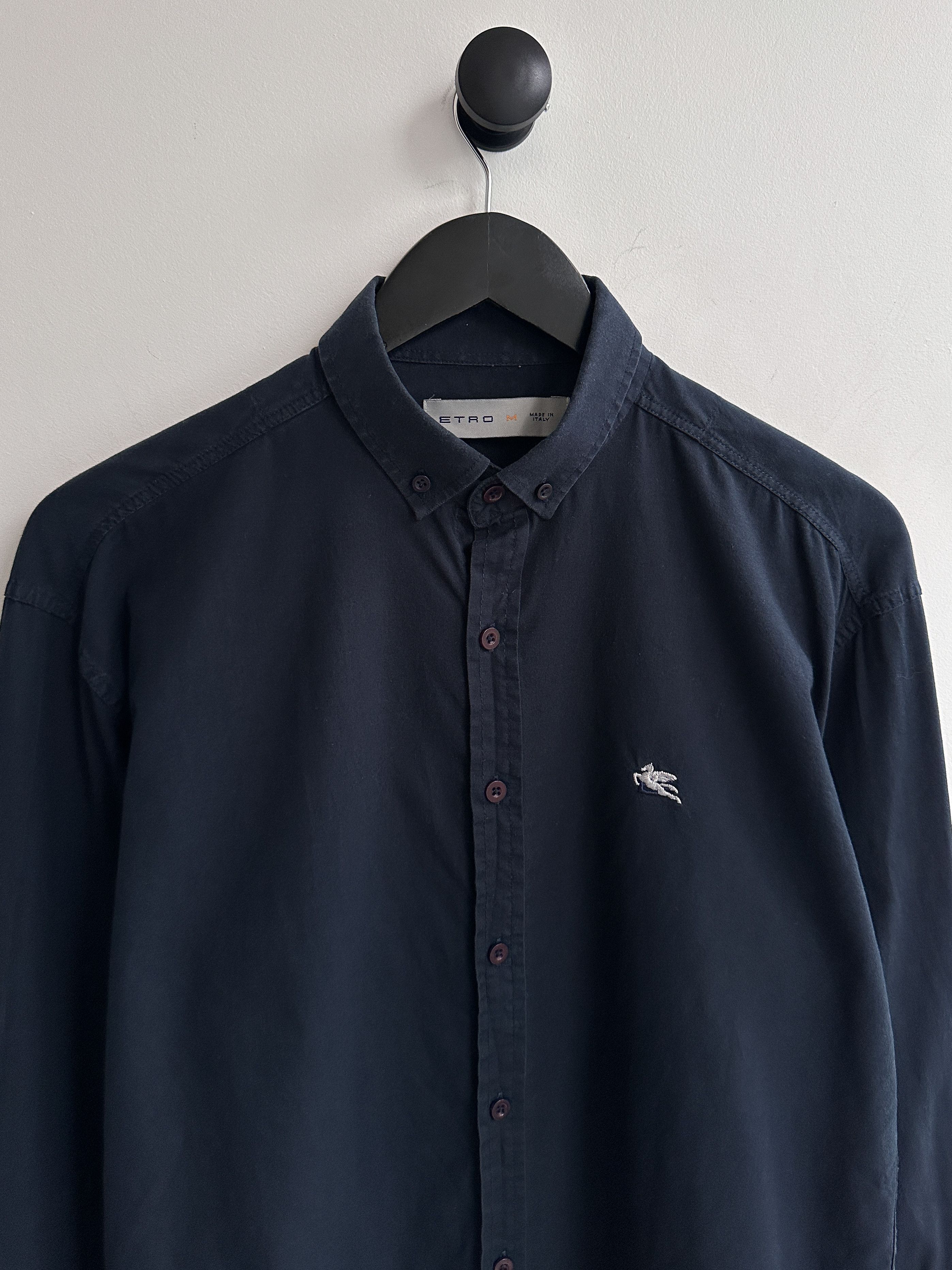 Etro Etro Navy Button Up Shirt Size M / US 6-8 / IT 42-44 - 2 Thumbnail