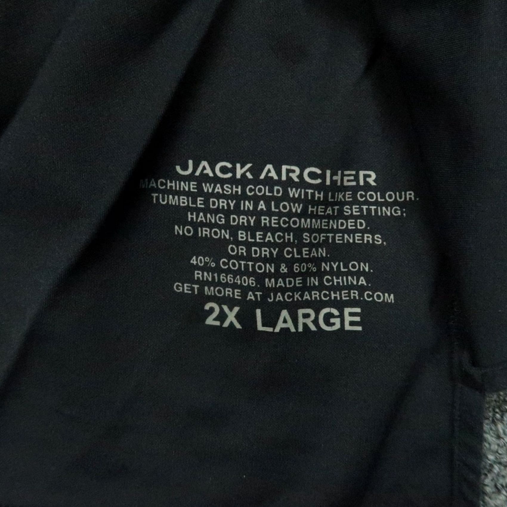 Vintage Jack Archer Shirt Mens 2XL Black Polo Short Sleeve Slim Performance Tech Golf Shirt Size US XXL / EU 58 / 5 - 4 Thumbnail