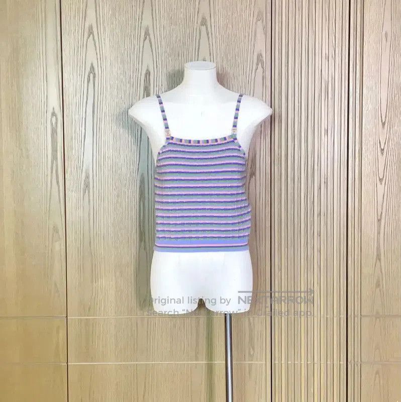 Chanel Lavender Cashmere Sleeveless Cropped Top .