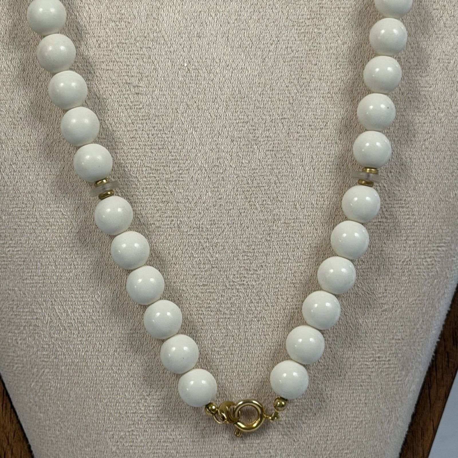 Vintage VTG 1980 Pastel Floral Porcelain Necklace White 30" Japan Size ONE SIZE - 6 Thumbnail