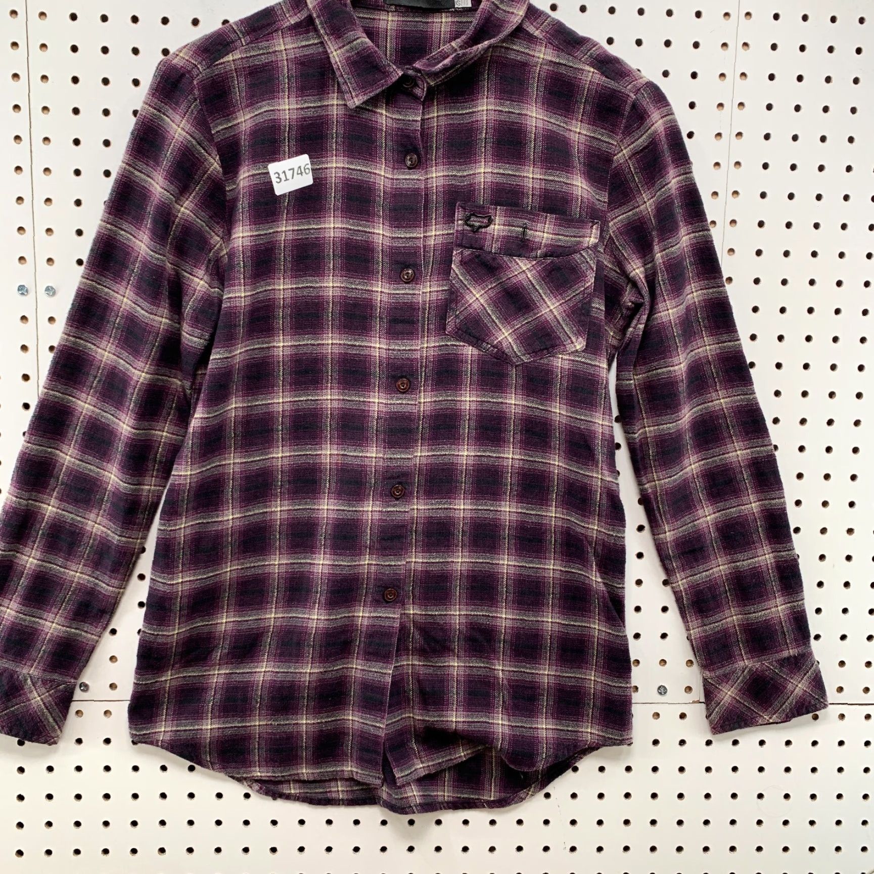 Fox Racing FOX Racing Flannel Button Shirt Mens XS Purple Plaid I DONT CARE 20x27.5 Size US XS / EU 42 / 0 - 7 Thumbnail