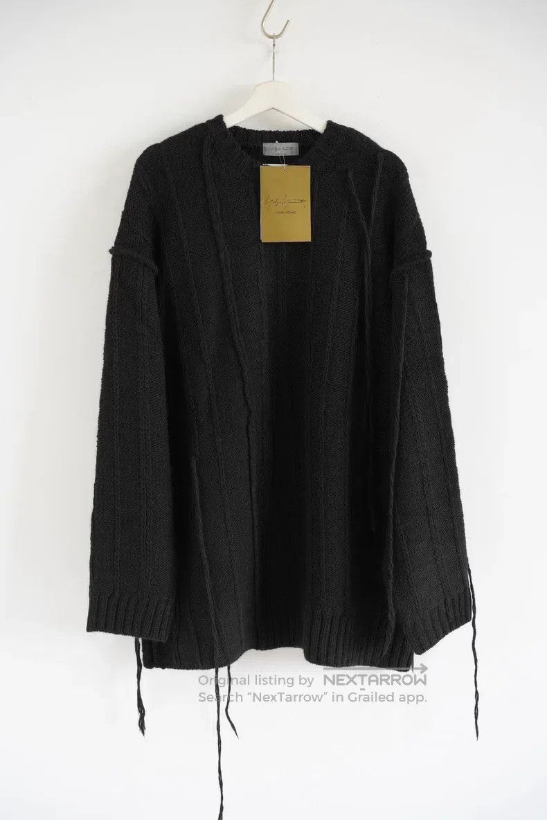 Yohji Yamamoto YOHJI YAMAMOTO Rope Knot Ribbon Thick Sweater Size US L / EU 52-54 / 3 - 1 Thumbnail