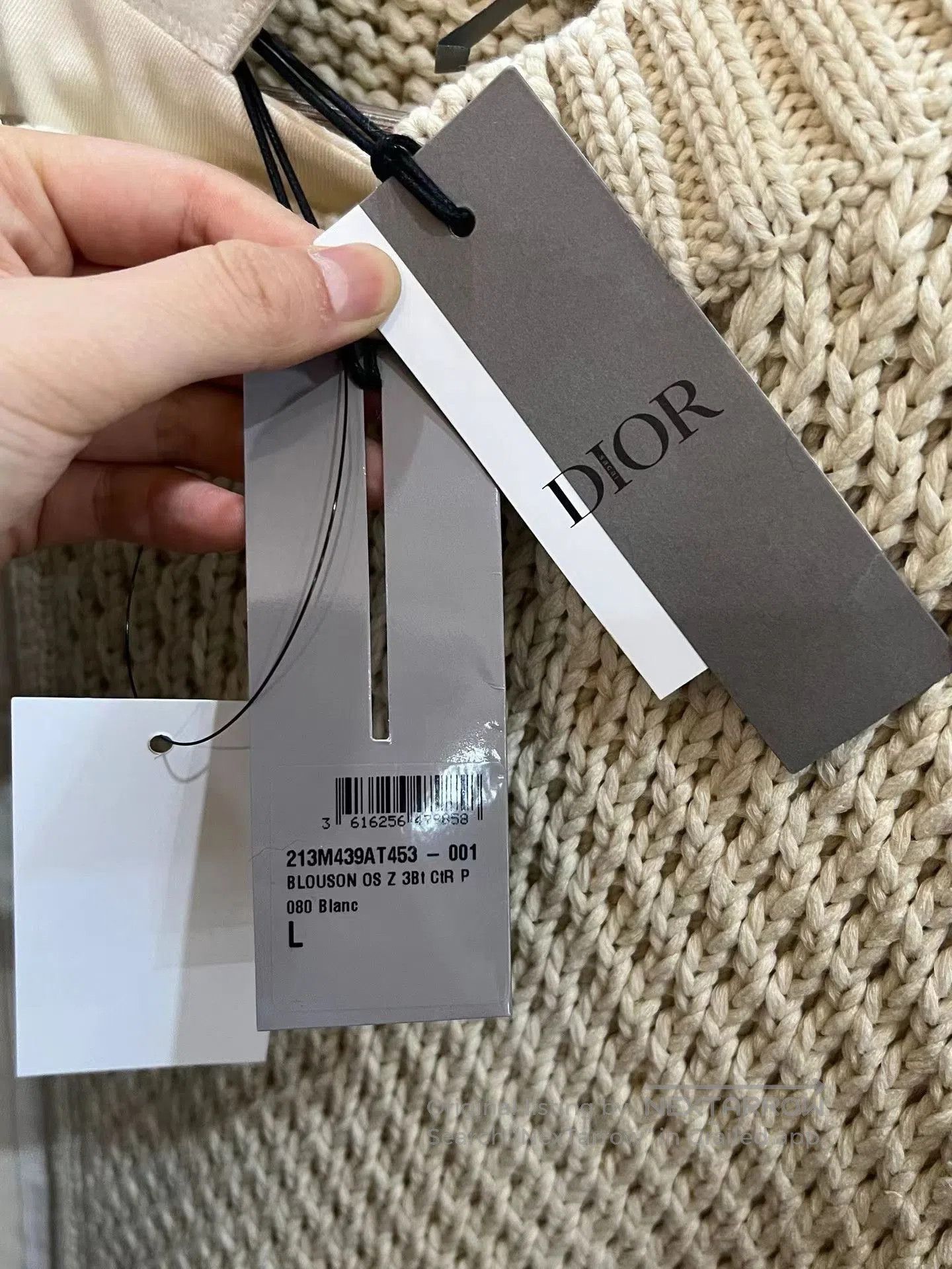Sacai Dior x sacai Runway Knitted Sweater. Size US L / EU 52-54 / 3 - 5 Thumbnail