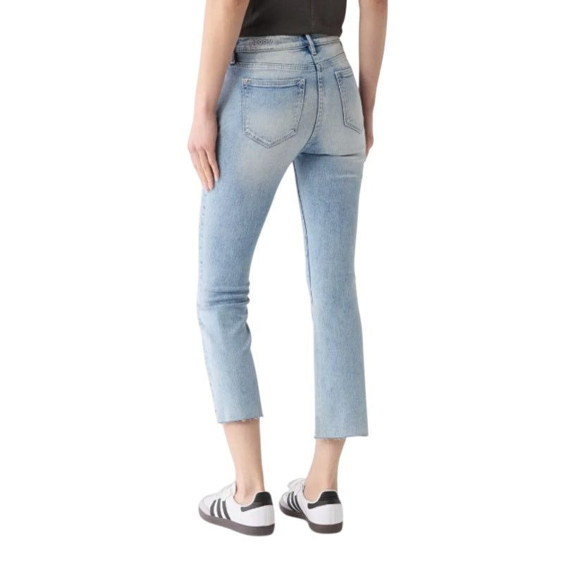 Other Miley Pop Crop Bootcut Jeans - Raw Hem Edge Zip Fly Button Size 32" / US 10 / IT 46 - 4 Thumbnail