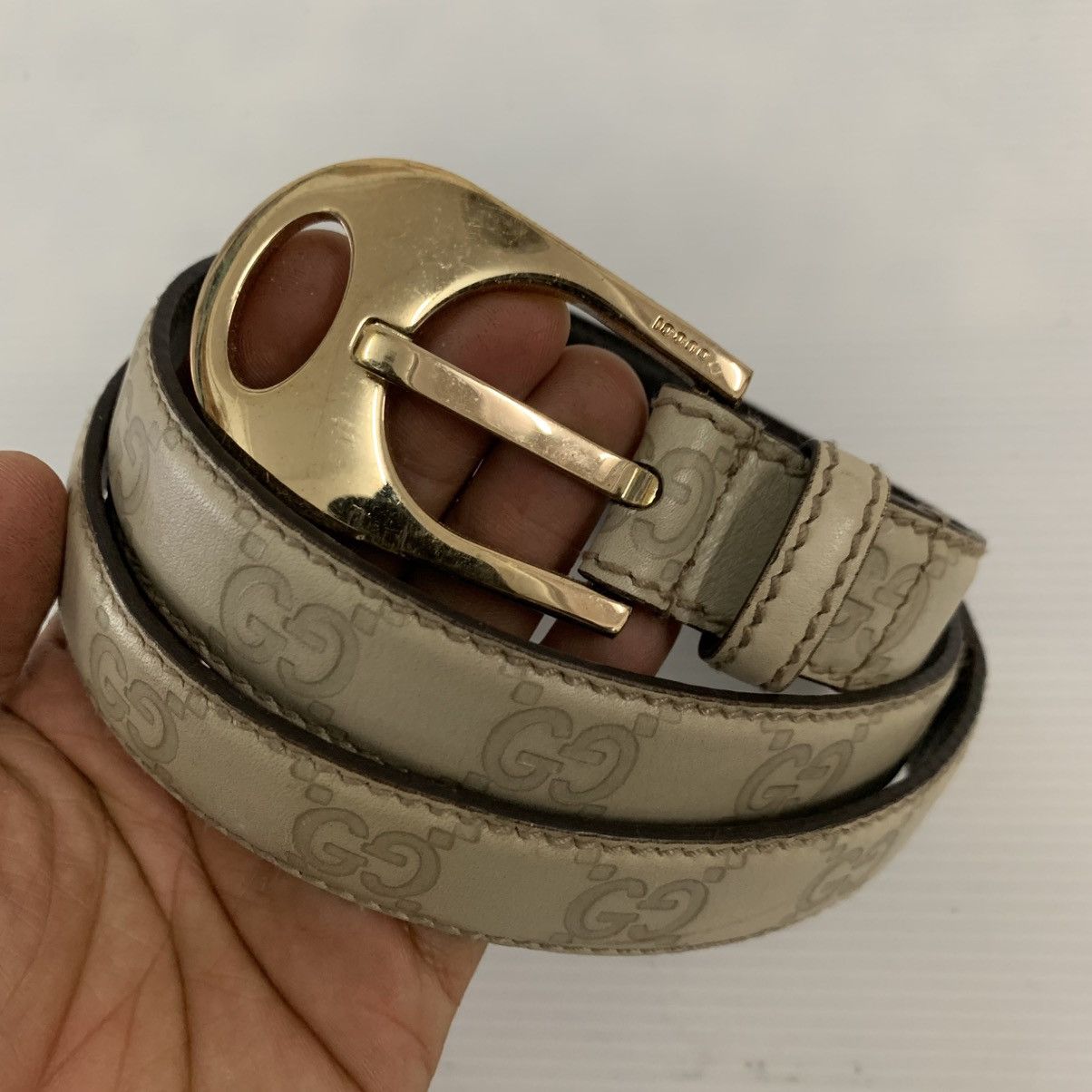 Gucci Gucci Monogram Leather Belts Size ONE SIZE - 1 Thumbnail