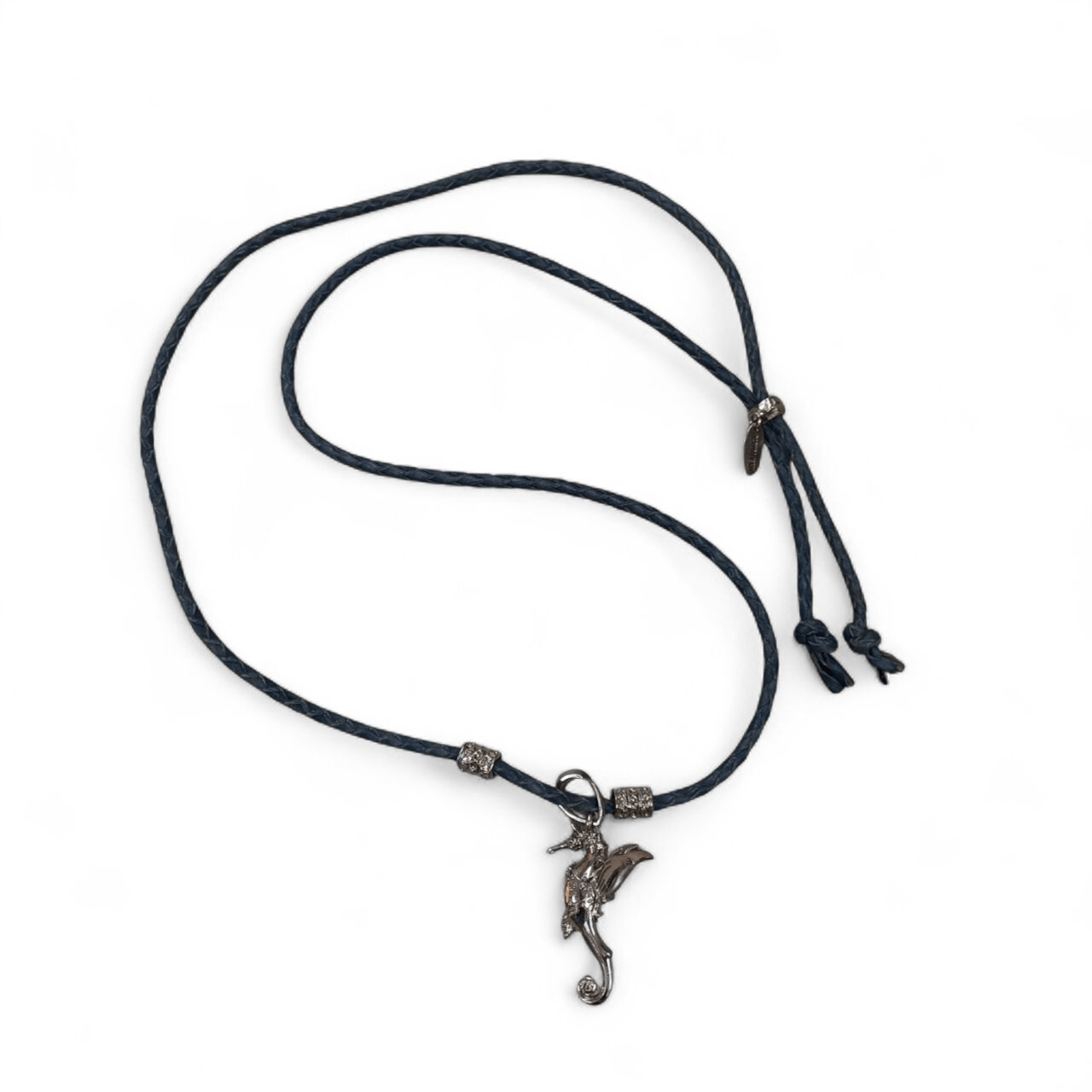 Japanese Brand Tatuya Ishii Silver Winged Seahorse Bolo Tie Necklace Size ONE SIZE - 1 Thumbnail