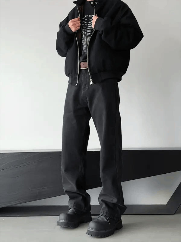 Jean Natsuko x Ayumi Black Flare Jeans, Wide Leg Jeans Size US 32 / EU 48 - 6 Thumbnail