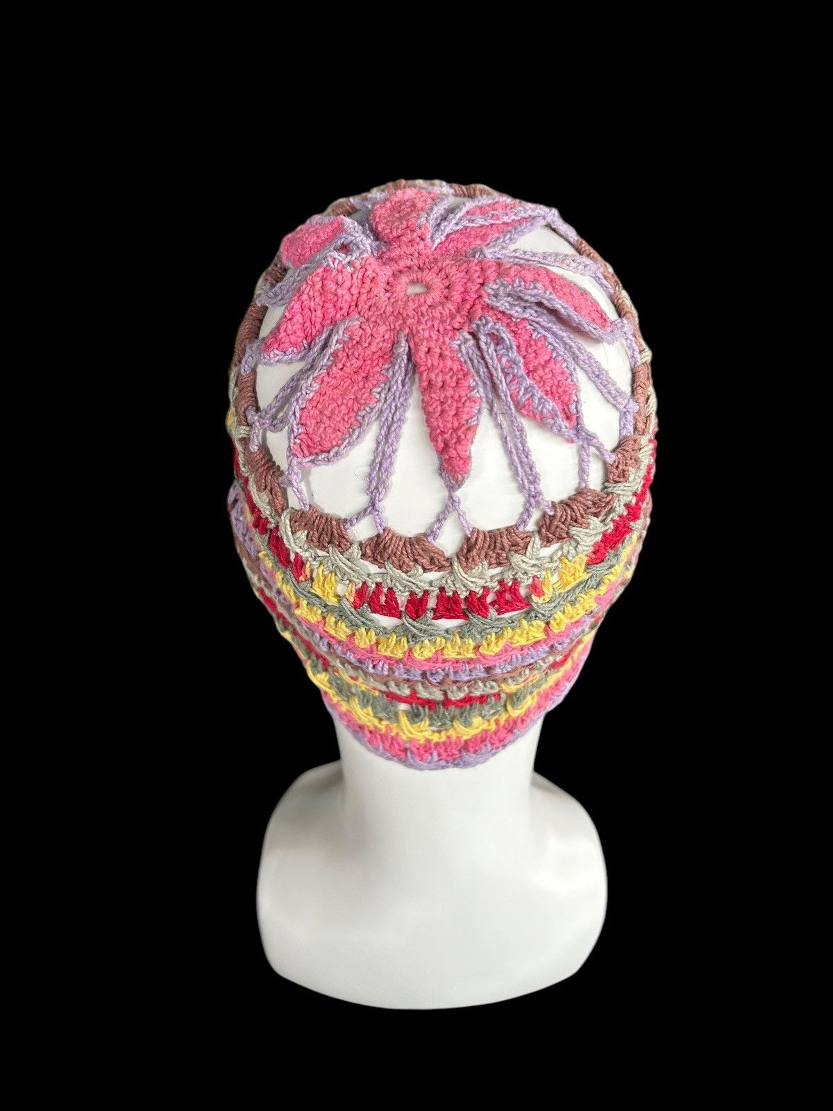 Japanese Brand × Kapital × Vintage Hippies Style Crochet Knitted Beanie Hats Handmade Rare☠️☠️ Size ONE SIZE - 2 Thumbnail