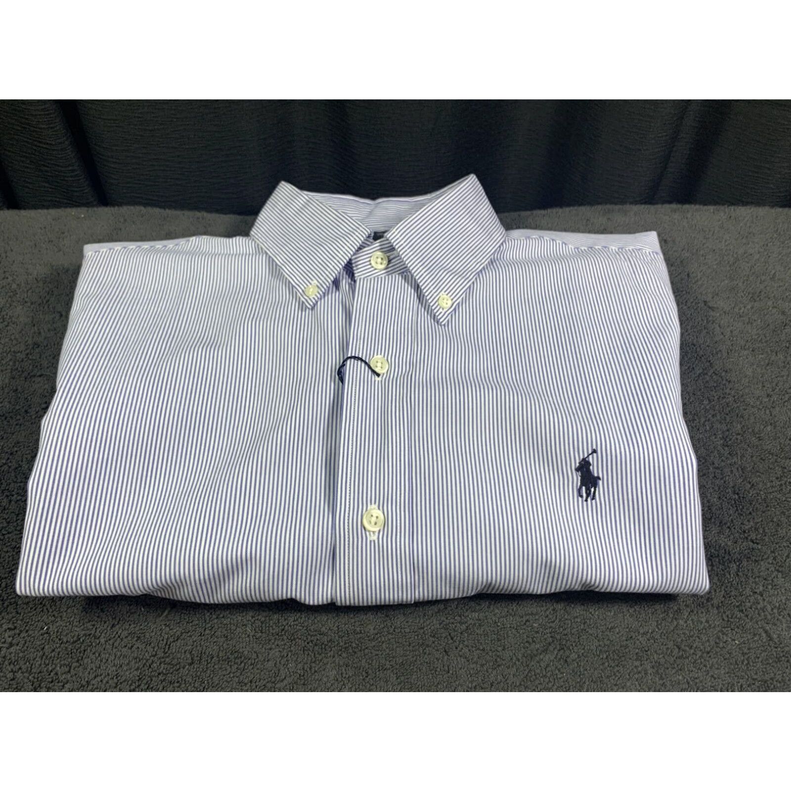 Ralph Lauren Ralph Lauren Custom Fit Long Sleeve Striped Shirt Multicolor Blue White Suede Mens Large Size US L / EU 52-54 / 3 - 1 Thumbnail