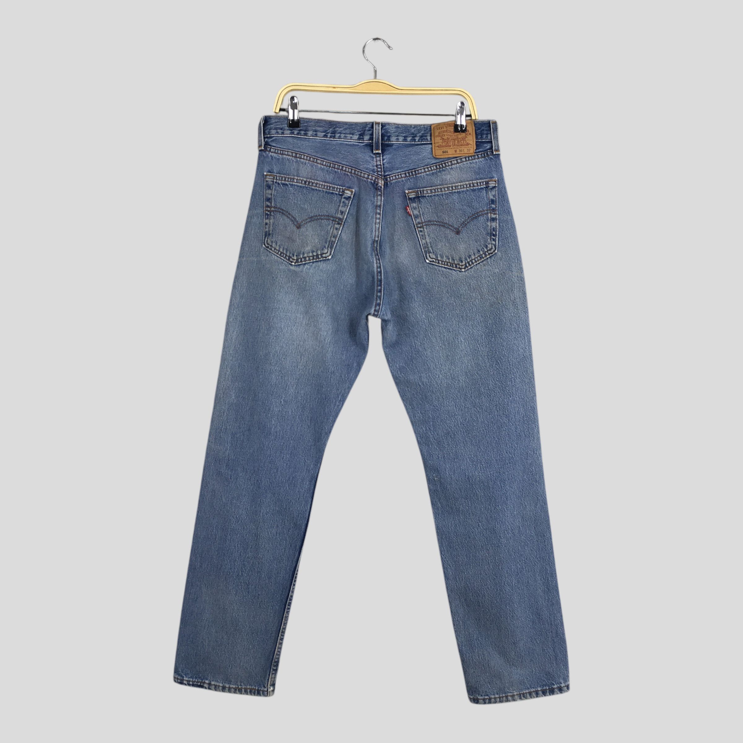 Levi's Size 34x30 Vintage 90s Levi's 501 Distressed Jeans S1430 Size US 34 / EU 50 - 8 Thumbnail