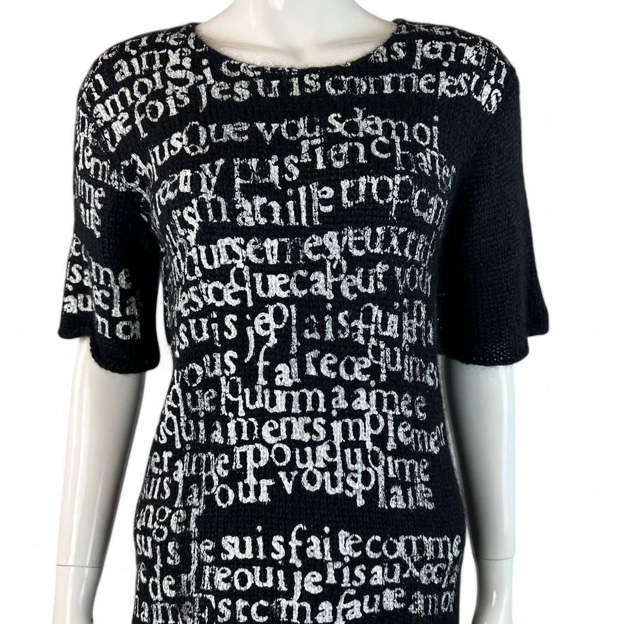 Other TAGO 1 of 1 Black French Text Print Knitted T-Shirt Size US M / EU 48-50 / 2 - 2 Thumbnail