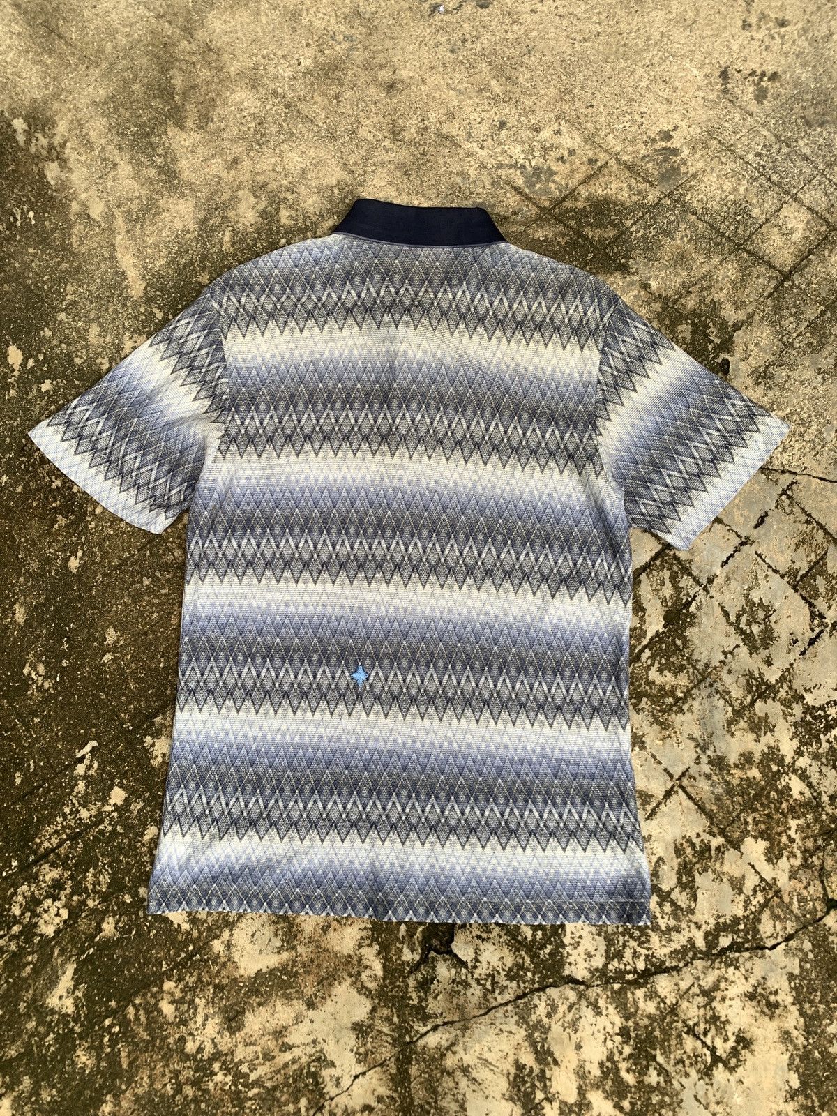 Balmain × Vintage 90s Balmain Paris ZigZag Patterns PoloShirt Size US L / EU 52-54 / 3 - 2 Thumbnail