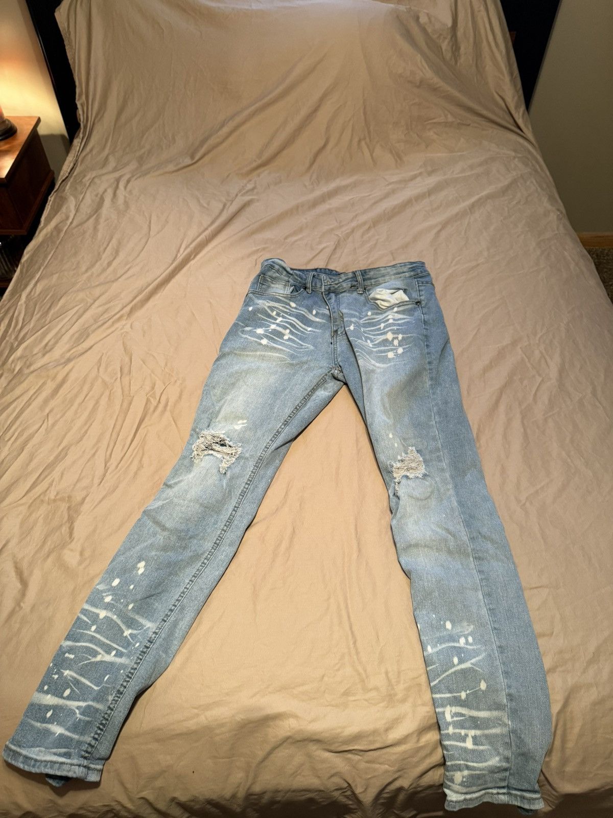 Other Cut Dye Spotted Skinny Jeans Size US 32 / EU 48 - 1 Thumbnail