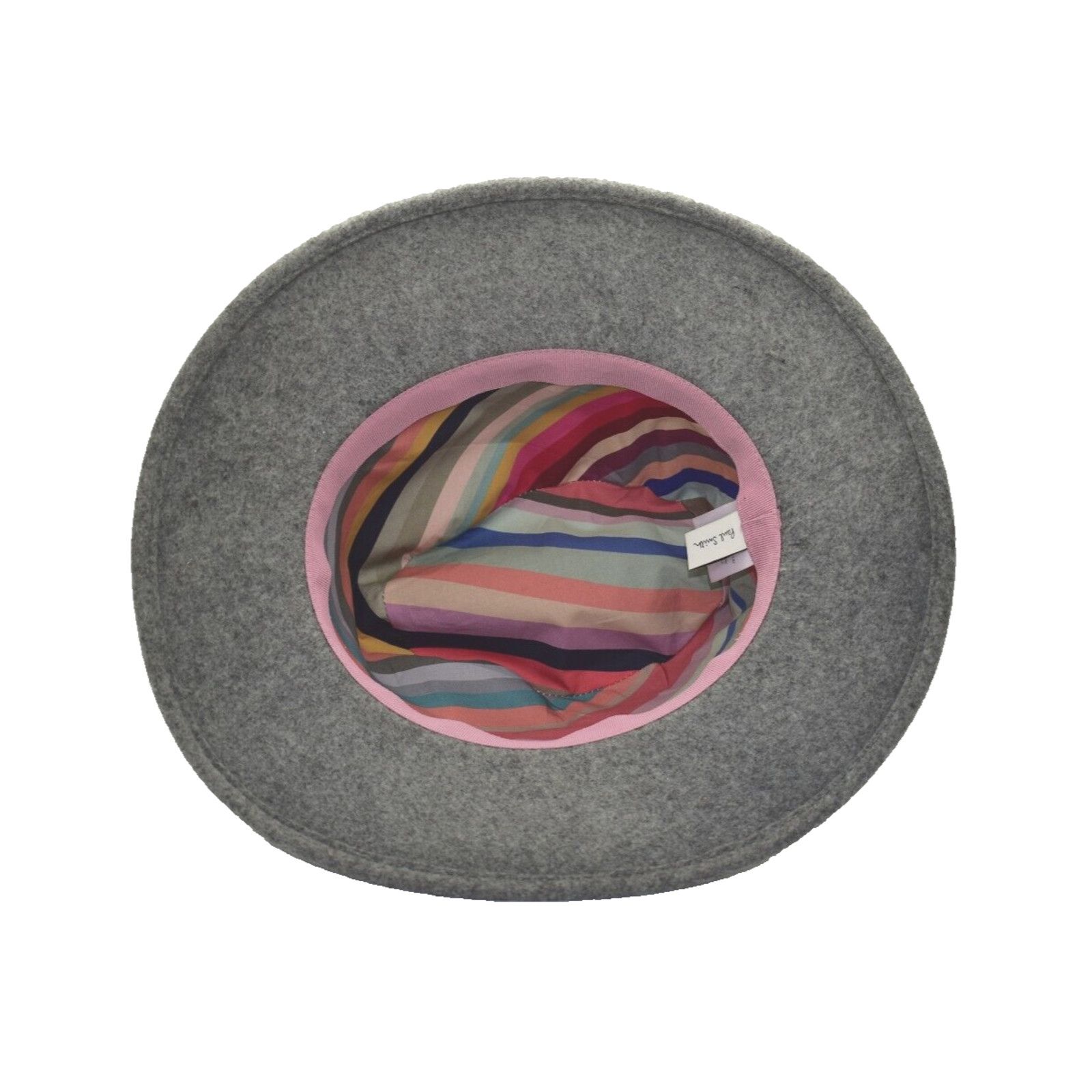 Paul Smith PAUL SMITH Wool Felt Multistrip Swirl Lining Fedora Hat Sz M Size ONE SIZE - 4 Thumbnail