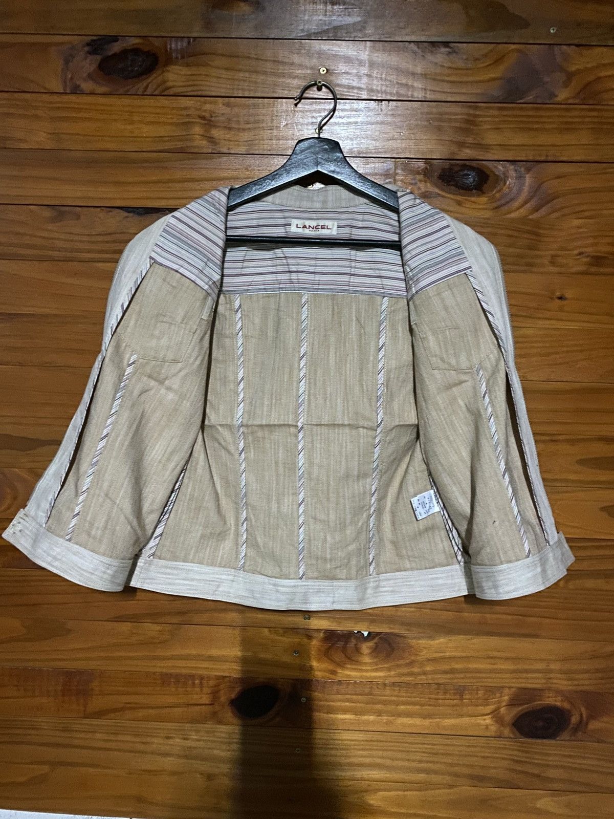 Lancel Vintage Lancel Paris Men’s Sleeveless Zip Vest Beige Cotton Size S / US 4 / IT 40 - 8 Thumbnail