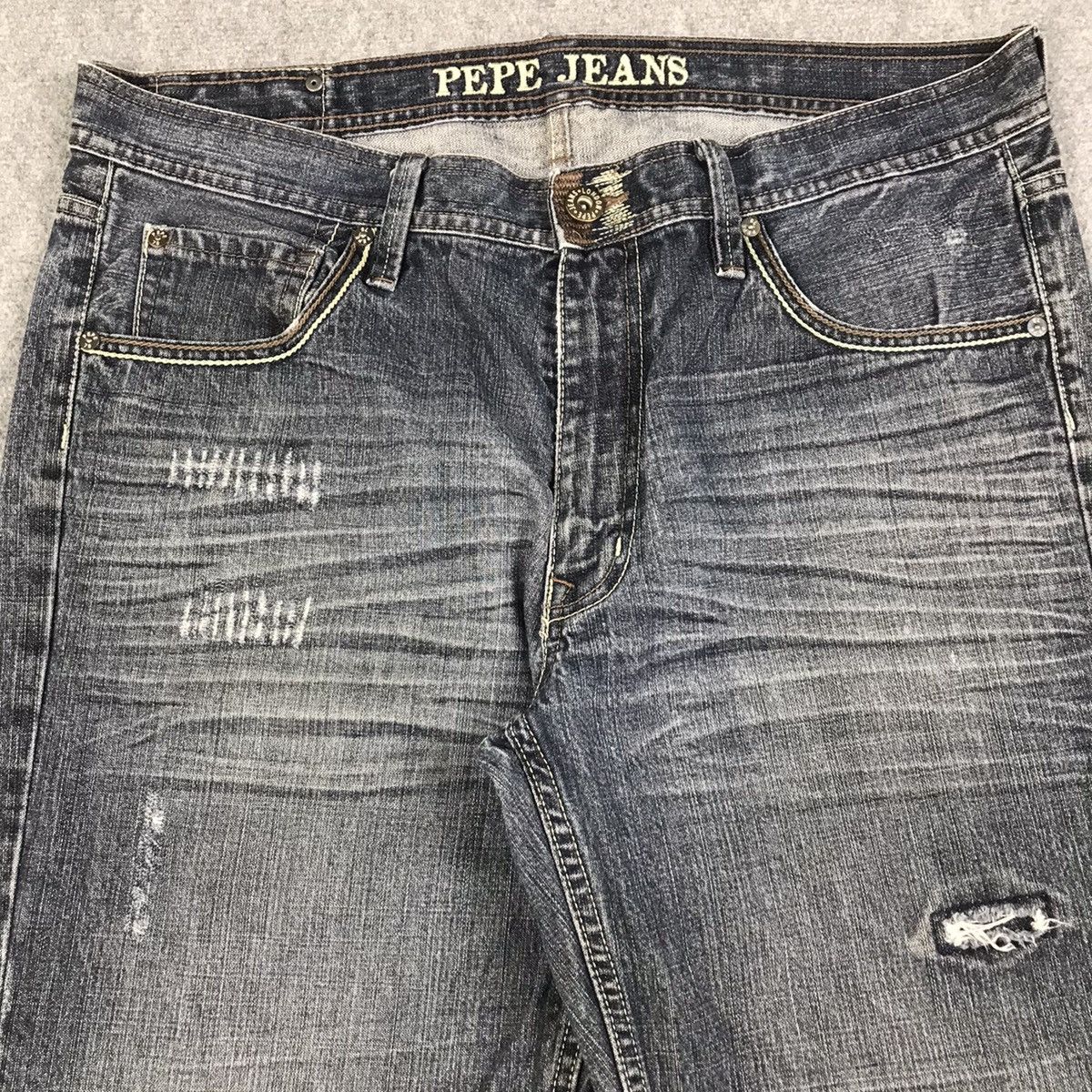 Japanese Brand RIPPED DISTRESSED PEPE JEANS BAGGY PANTS Size US 38 / EU 54 - 6 Thumbnail