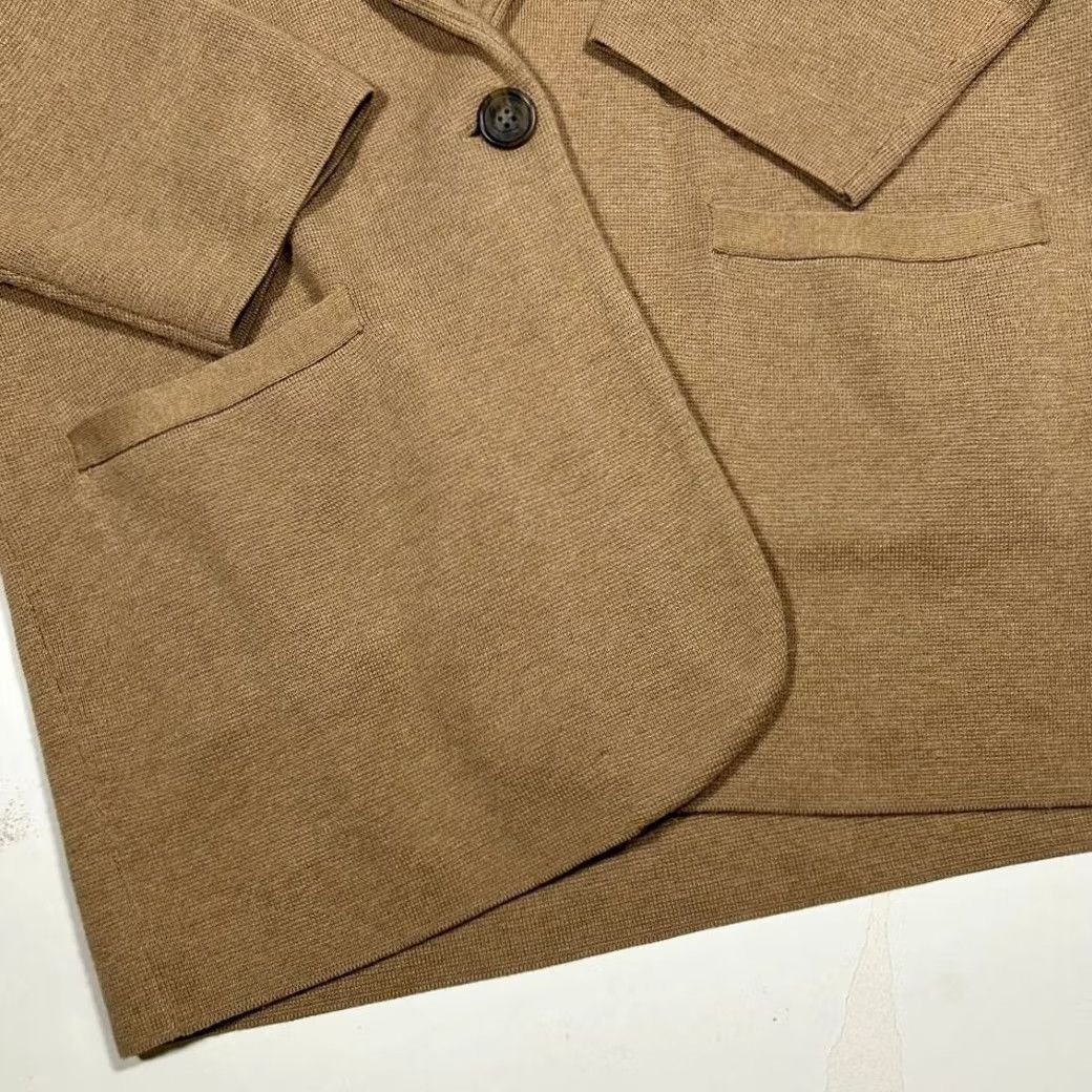 Vintage J Crew Coatigan Camel Wool Blend Knit Blazer Single Button Cardigan Sm Women's S Brown Overcoat Jacket Size S / US 4 / IT 40 - 3 Thumbnail