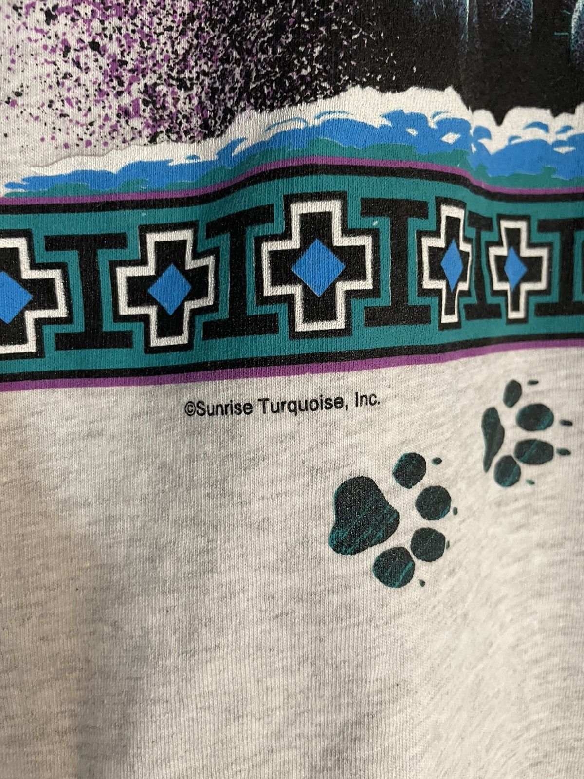 Vintage Wolf Two Tone Tee Size US XL / EU 56 / 4 - 3 Thumbnail