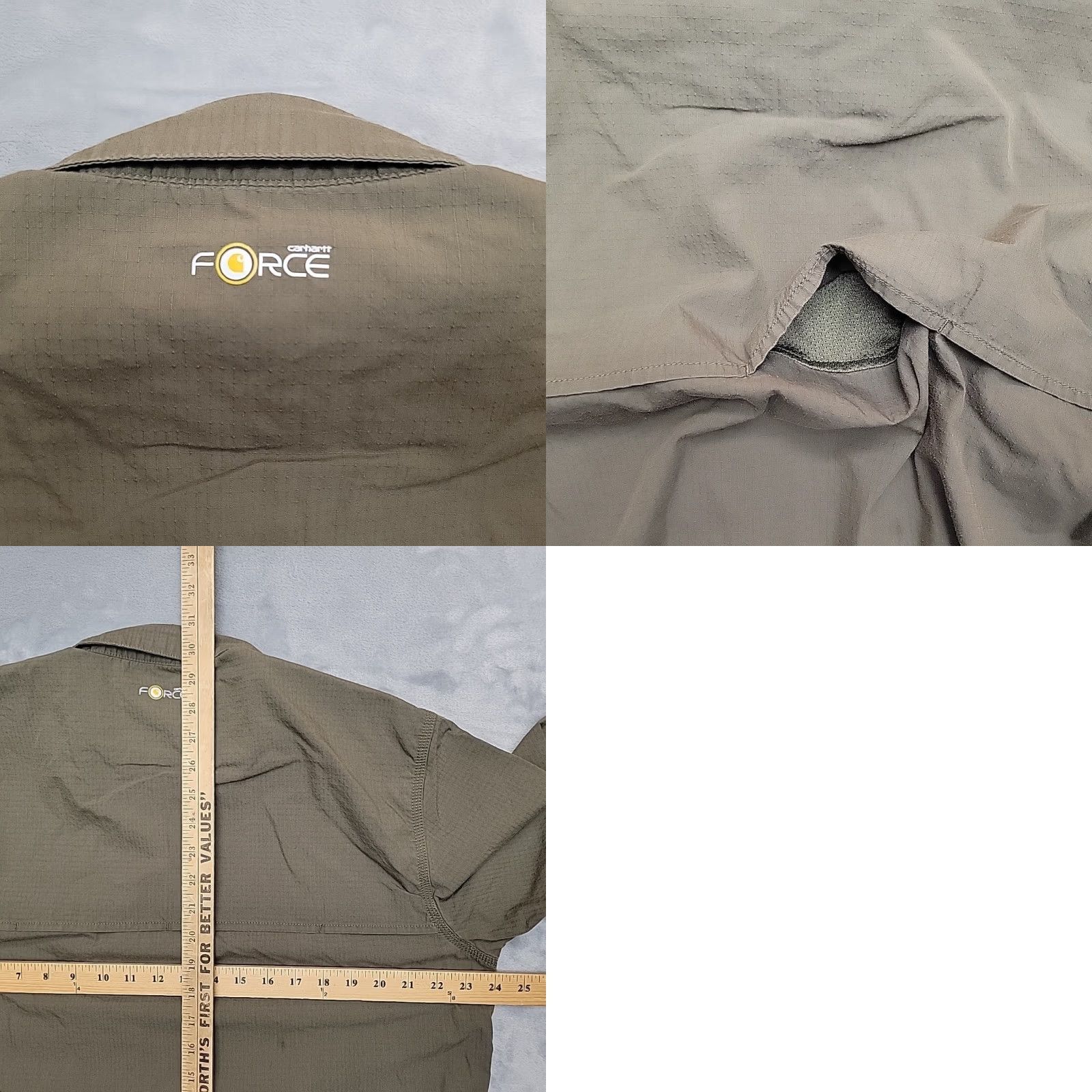 Carhartt Carhartt Shirt Men Large Green Ripstop Button Short Sleeve Work Wear READ Size US L / EU 52-54 / 3 - 8 Thumbnail