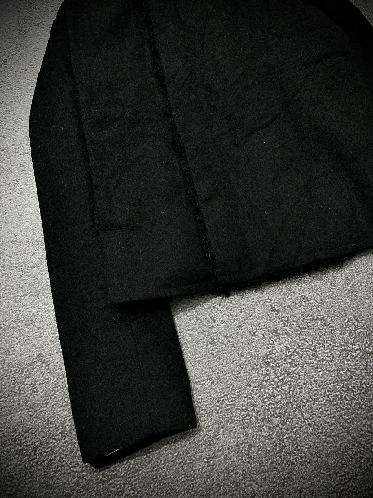 Japanese Brand 2000s Black Stalker Asymmetrical Suede Jacket RICK OWENS STY Size US M / EU 48-50 / 2 - 3 Thumbnail