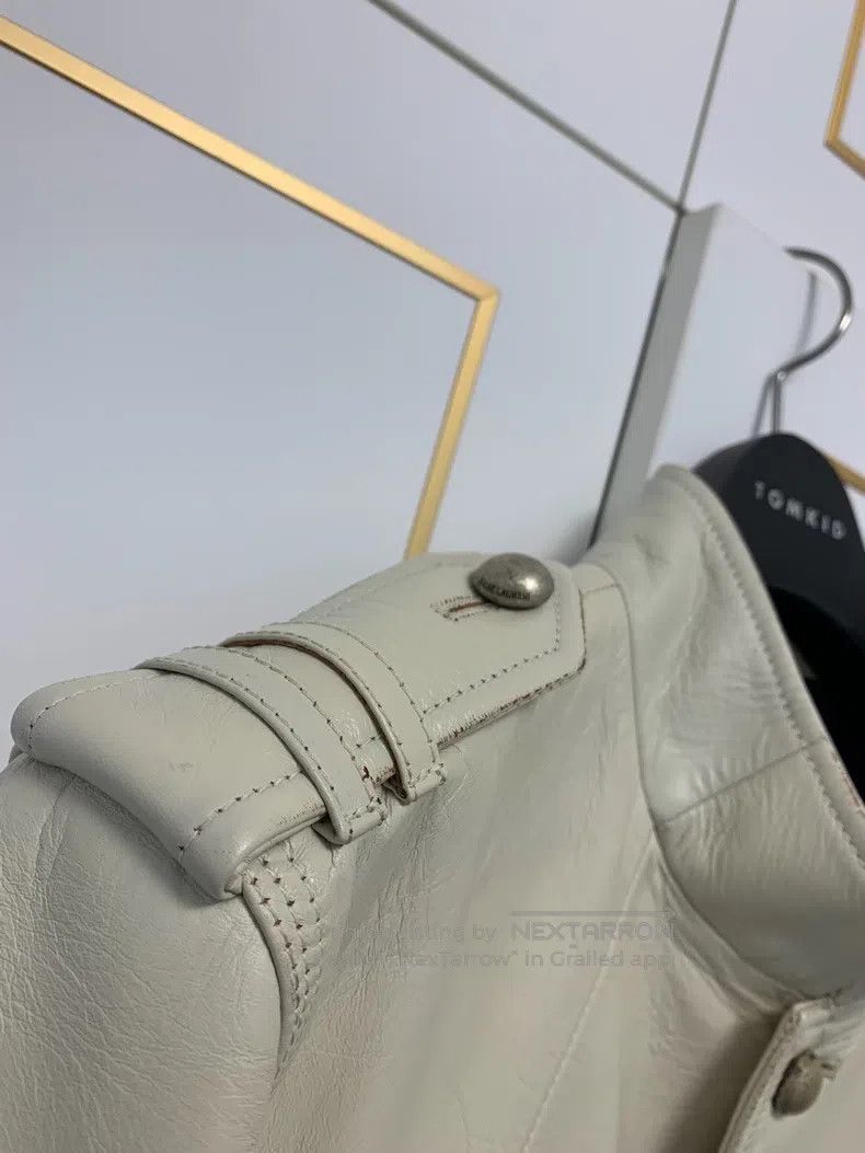 Saint Laurent Paris Saint Laurent Paris Distressed Vintage Court Leather Jacke Size US S / EU 44-46 / 1 - 6 Thumbnail