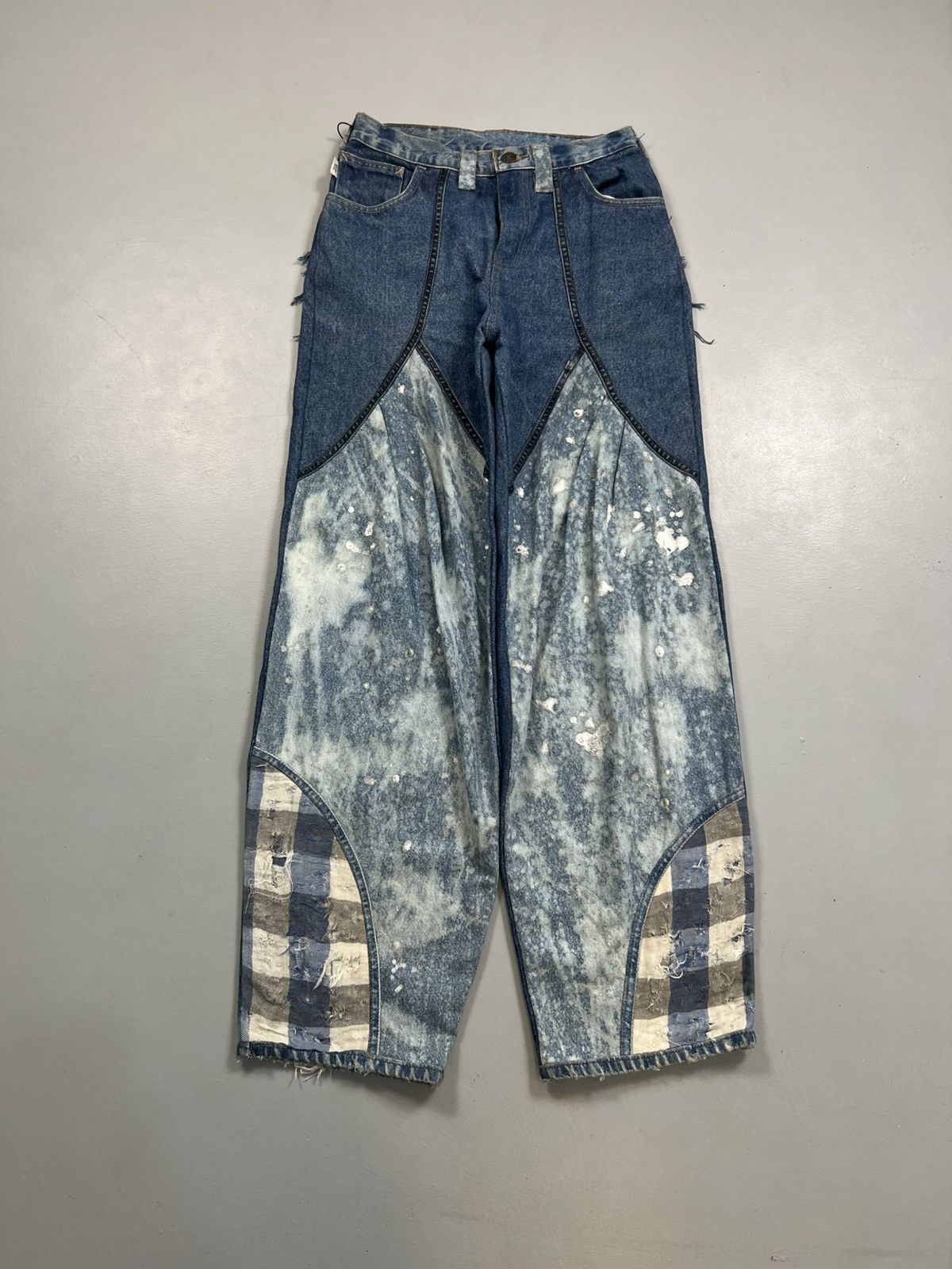 Better With Age 1of1 crazy printed reworked bggy fit denim Size US 28 / EU 44 - 1 Thumbnail