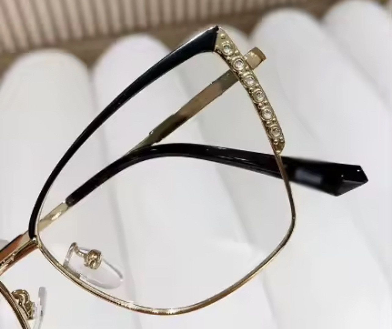 Other Gold Cat Eye Photochromic Glasses Women Anti Blue Light Size ONE SIZE - 3 Thumbnail