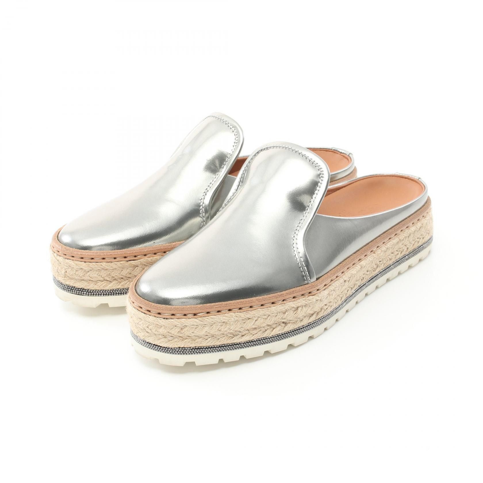 Other Brunello Cucinelli Leather Shoes Leather Shoes in Silver, Women's