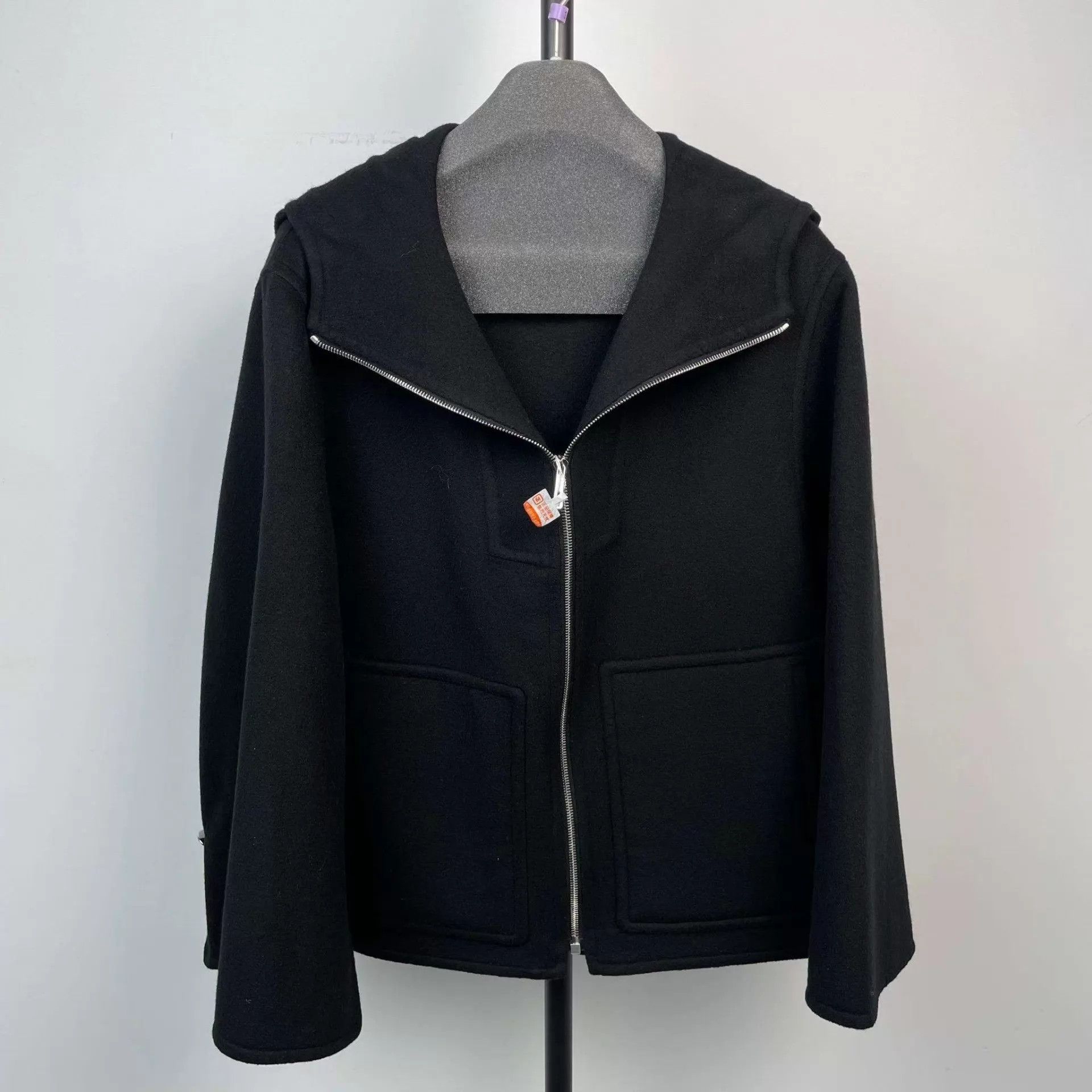Hermes Hermès 98 New Cashmere Coat 36 Black Size XS / US 0-2 / IT 36-38 - 1 Thumbnail