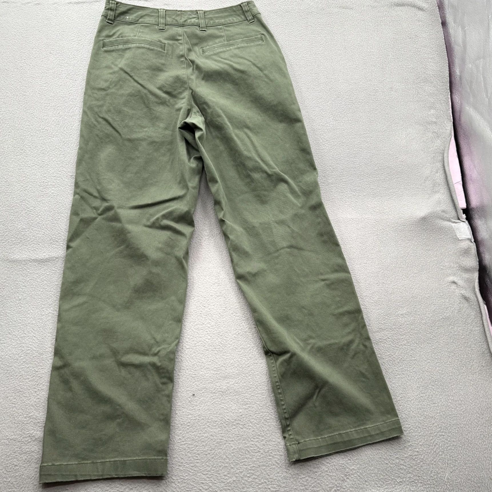 Nike Nike Twill Chino Pants Womens 28/30 Green Relaxed Straight Leg Casual Drawstring Pants Size 28" / US 6 / IT 42 - 2 Thumbnail