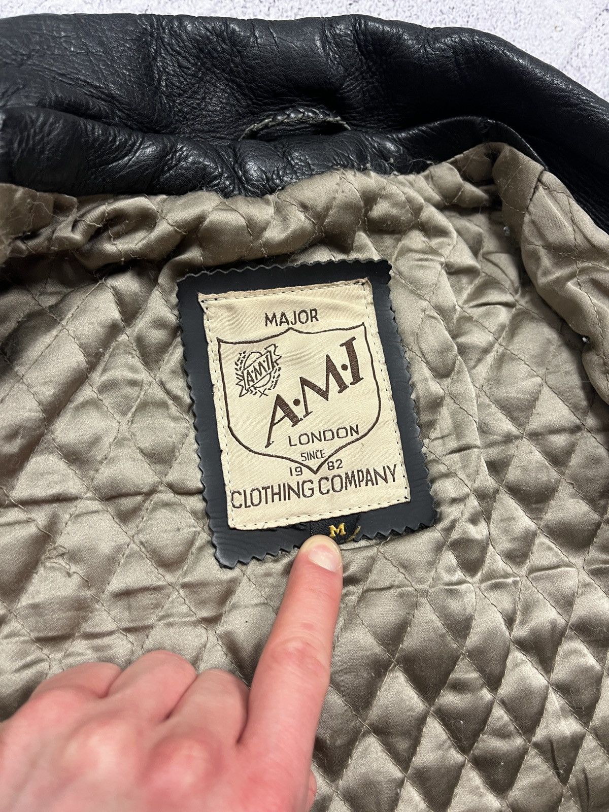 AMI Y2K Vintage AMI Leather Jacket Moto Streetwear Style USA VTG Size US S / EU 44-46 / 1 - 19 Thumbnail
