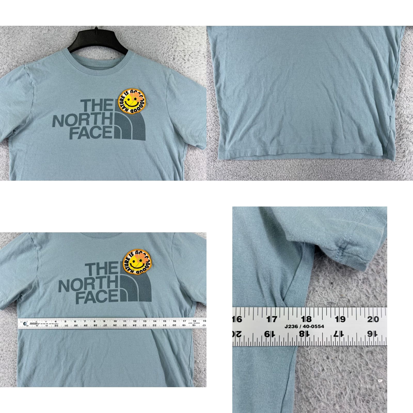 The North Face The North Face Shirt Womens Small Blue Short Sleeve Crew Neck 100% Cotton Patch Size S / US 4 / IT 40 - 8 Thumbnail