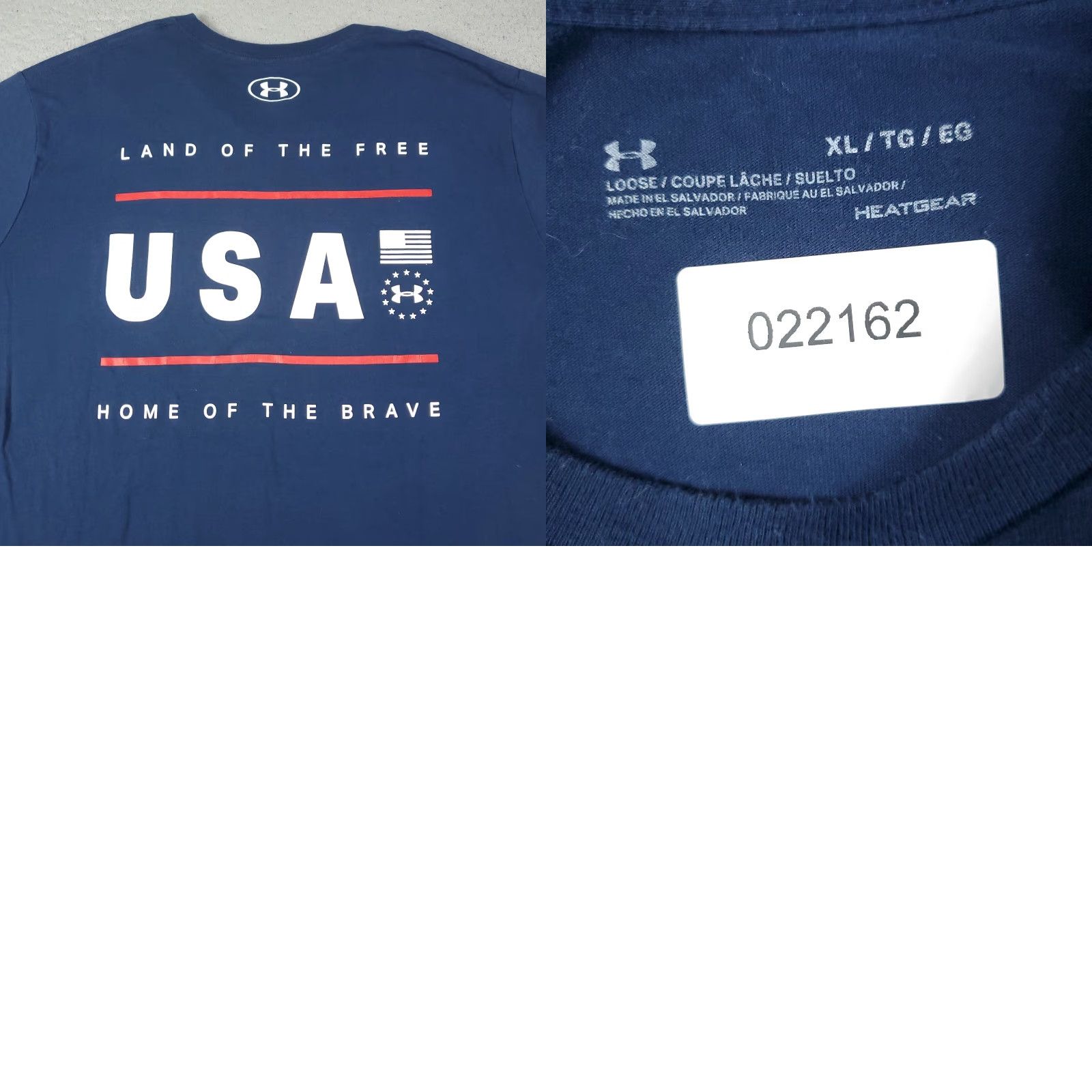 Under Armour Under Armour T-Shirt Mens XL Blue HeatGear Short Sleeve Crew Neck Logo Cotton Blend - USA Sports Classic 80s 90s Debut Mens Size US XL / EU 56 / 4 - 8 Thumbnail