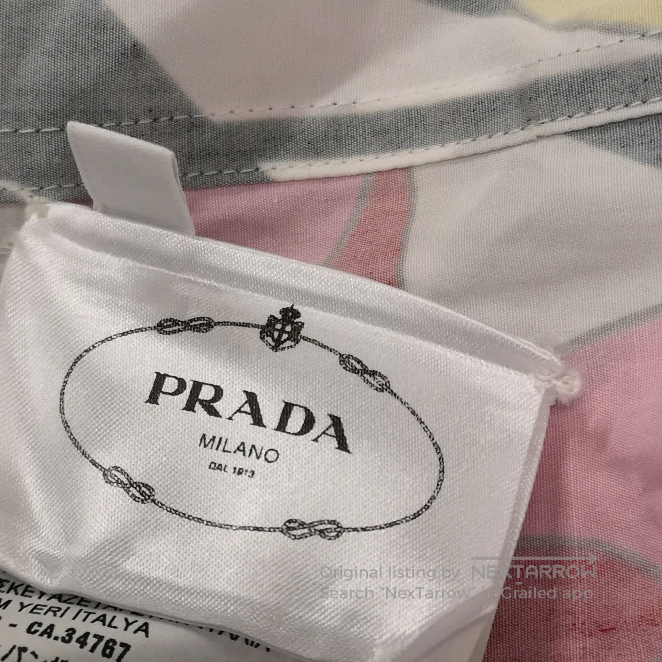 Prada Prada Colorful Floral Logo Short Sleeve Shirt . Size S / US 4 / IT 40 - 9 Thumbnail