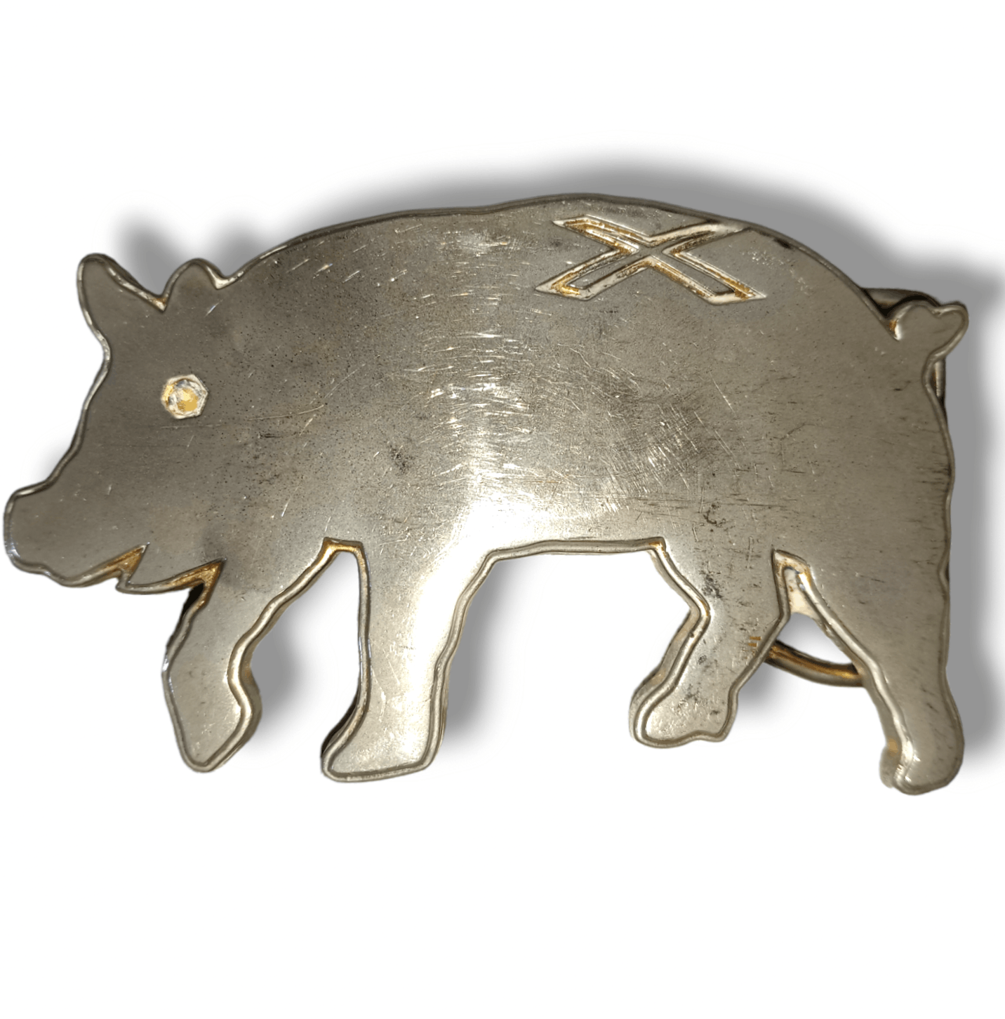 Burton × Vintage Vintage Rare Burton Uninc Peace Pig Buckle Belt Size 32 - 1 Thumbnail
