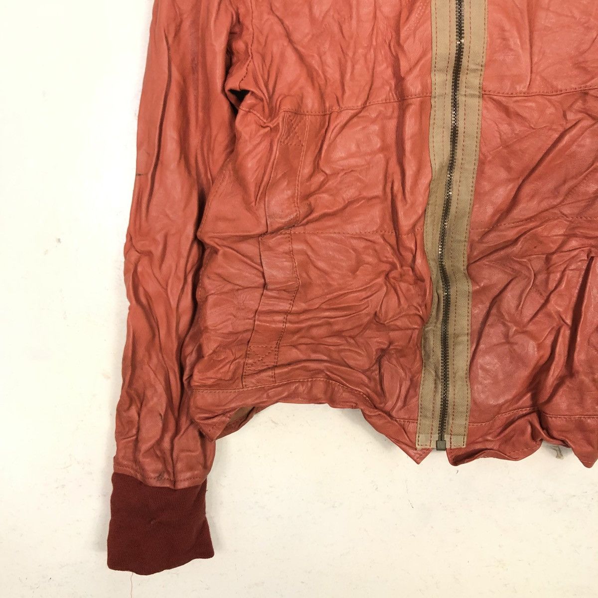 Issey Miyake 📌Vintage Biker Leather Jacket Design Works Japan Size US M / EU 48-50 / 2 - 6 Thumbnail